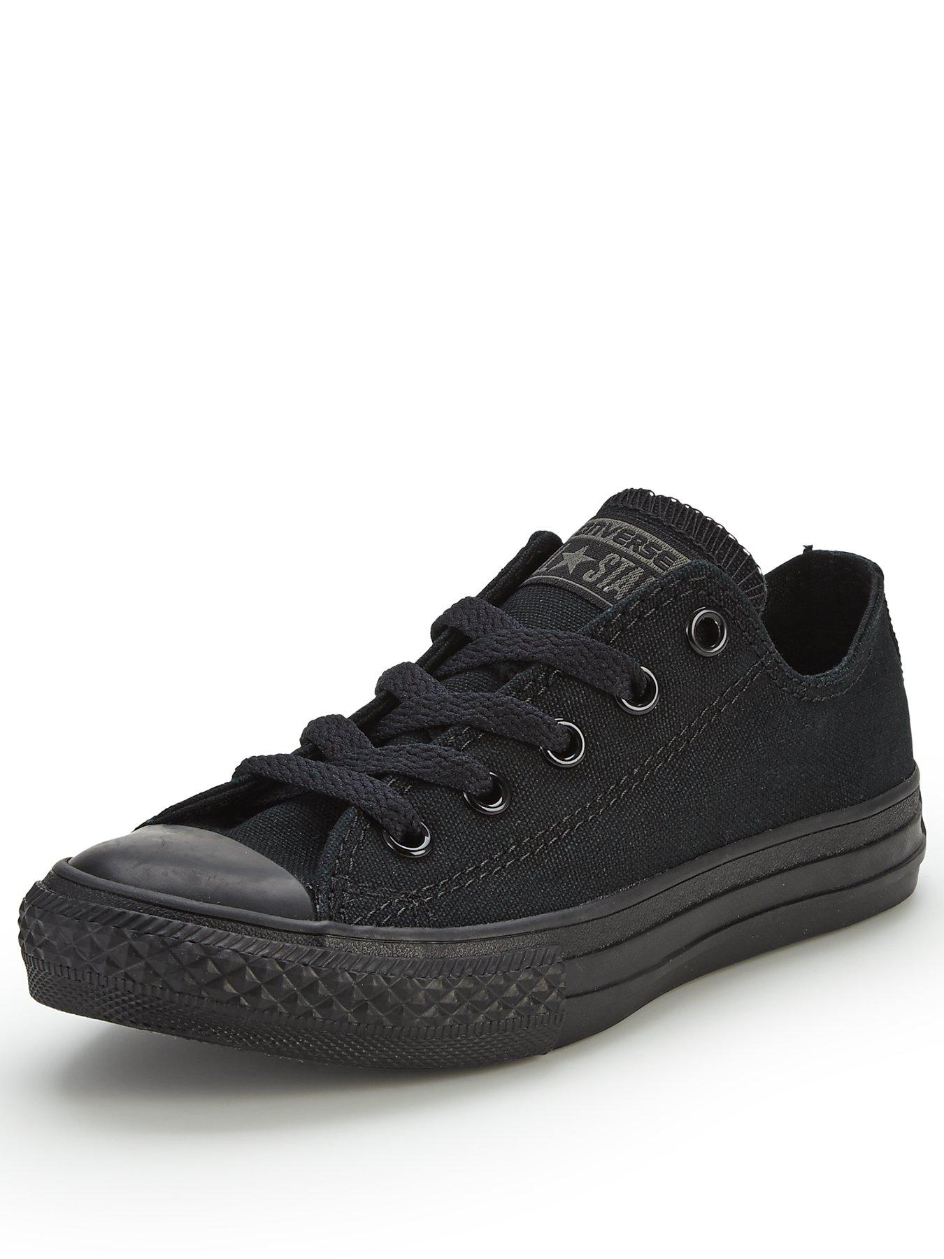Image 2 of 5 of Converse Chuck Taylor All Star Mono Canvas Ox Core Childrens Trainers - Black