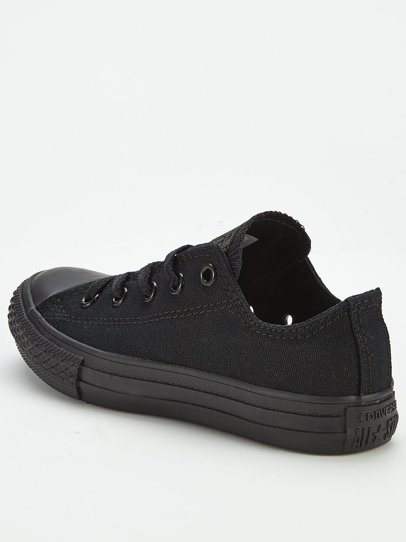 Image 3 of 5 of Converse Chuck Taylor All Star Mono Canvas Ox Core Childrens Trainers - Black