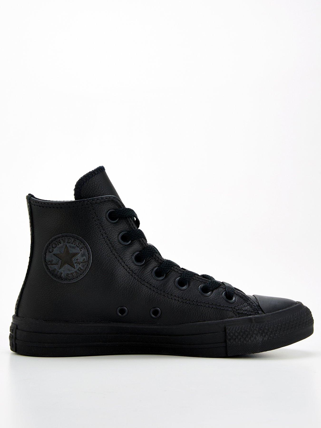 Image of Converse Leather Hi Top Trainers - Black