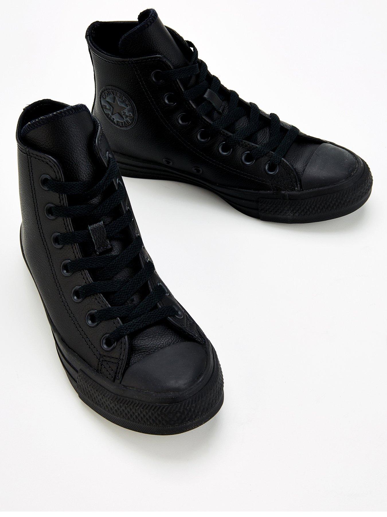 converse-leather-hi-top-trainers-blackstillFront