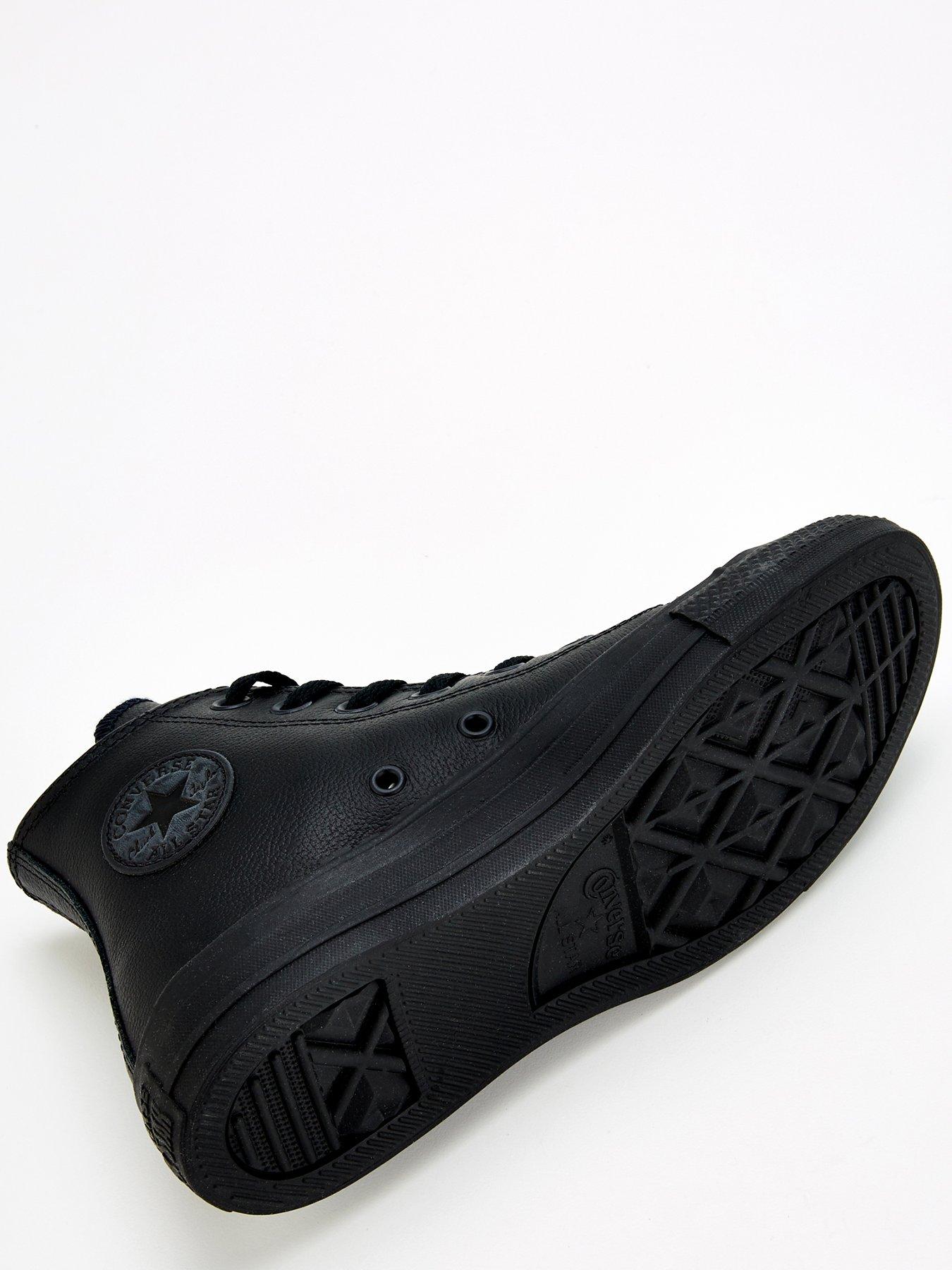 converse-unisex-leather-hi-top-trainers-blackdetail
