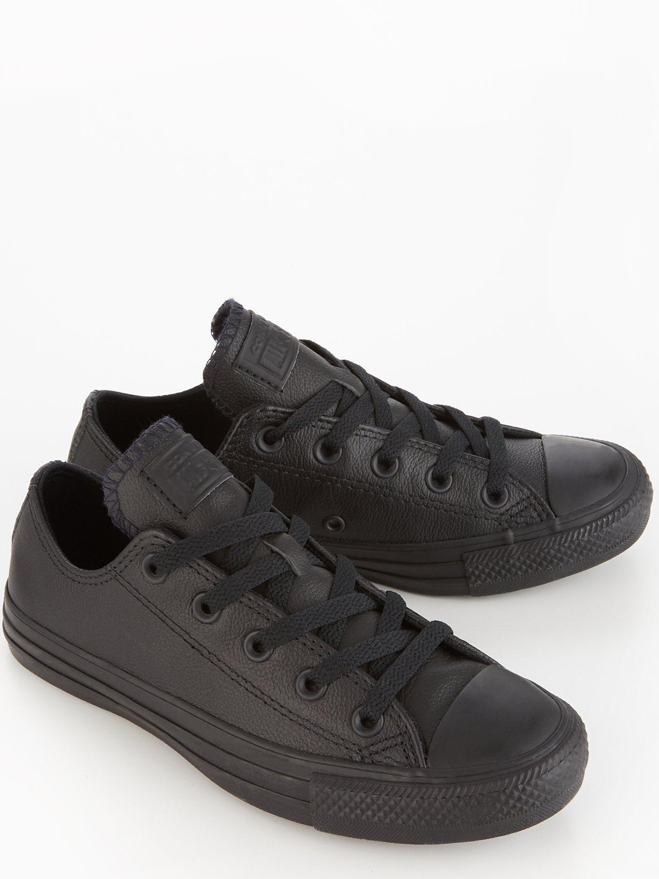 Image 2 of 7 of Converse Unisex Leather Ox Trainers - Black