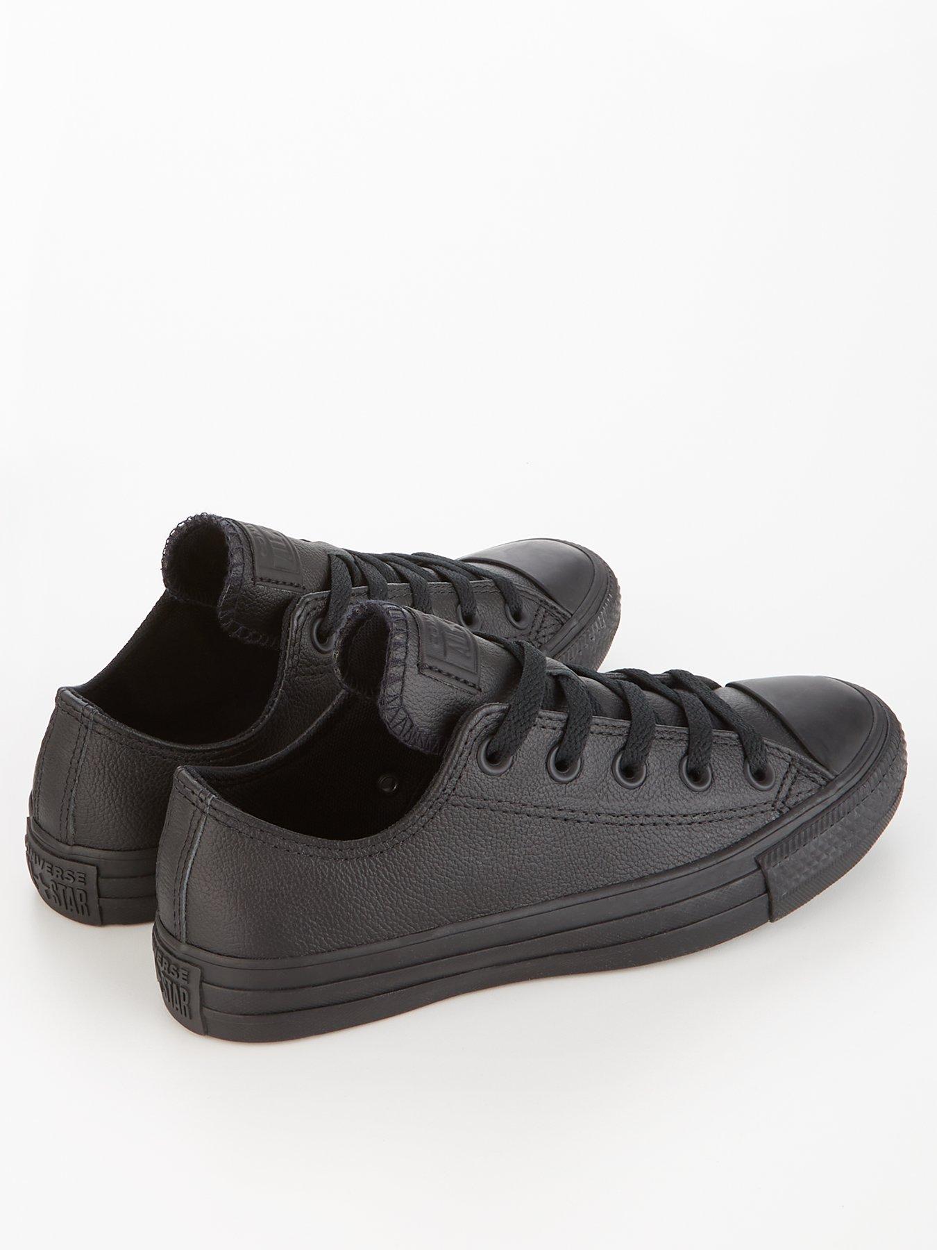 Image 3 of 7 of Converse Unisex Leather Ox Trainers - Black