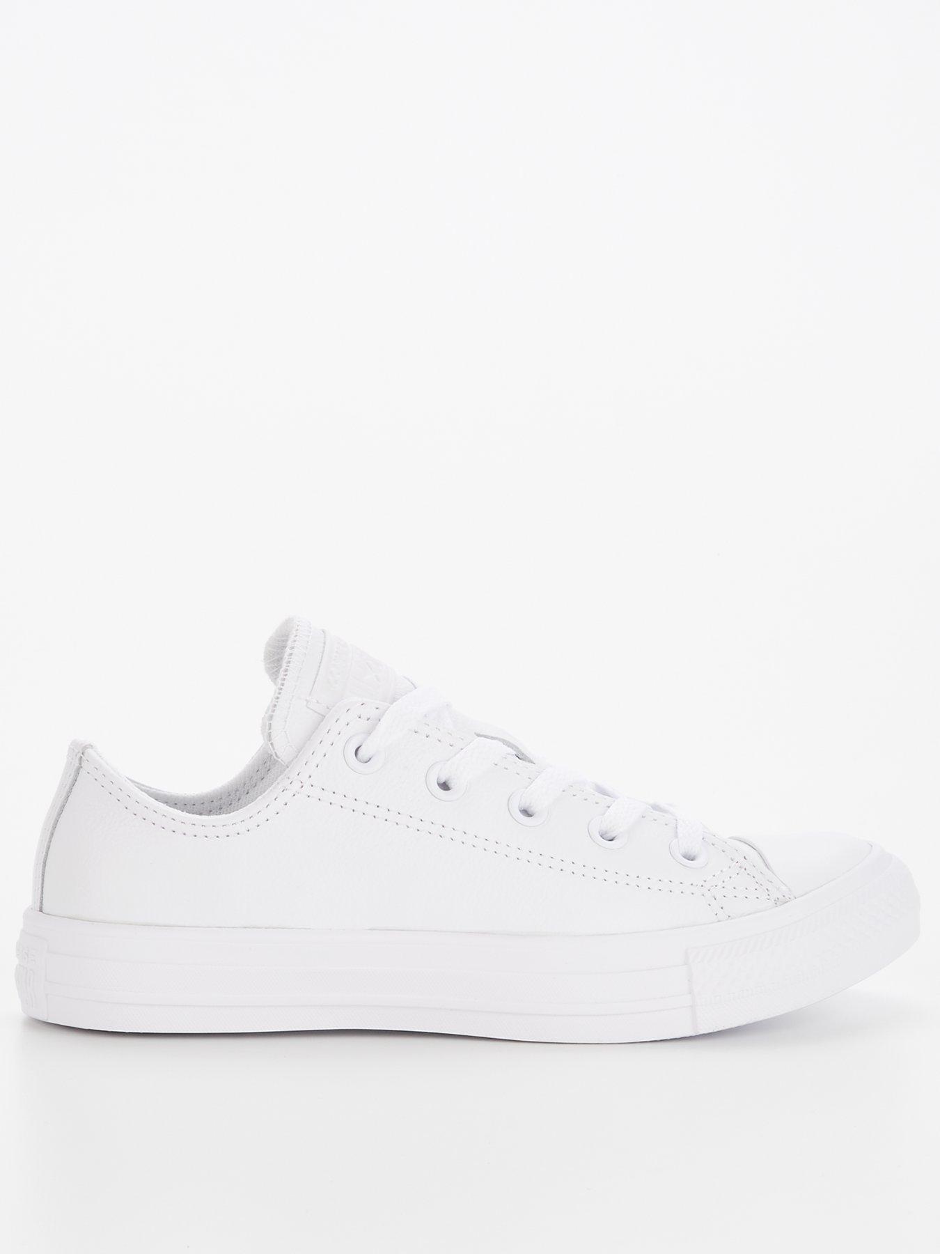 Office white on sale leather converse