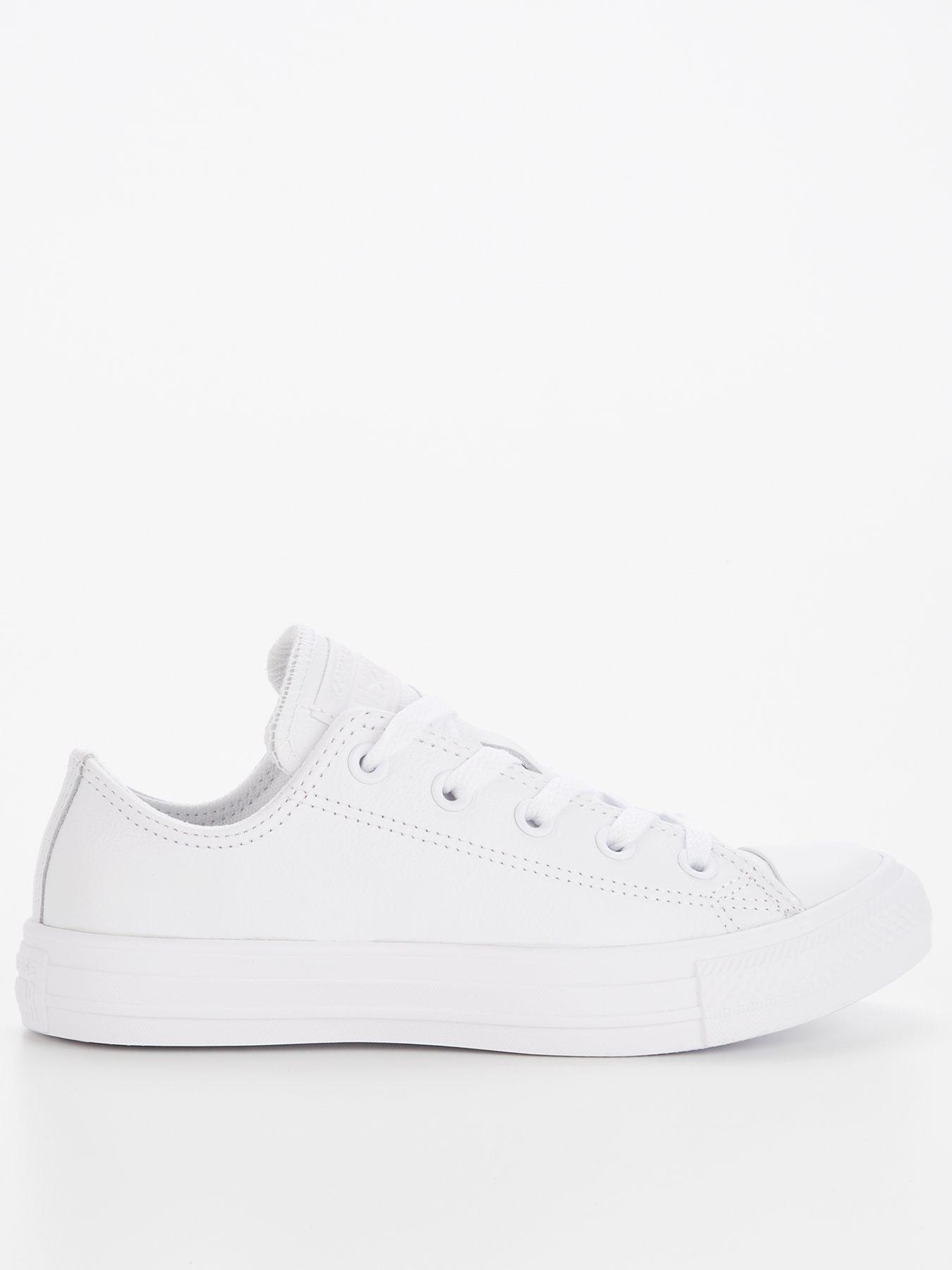 Image 1 of 7 of Converse Leather Ox Trainers - White