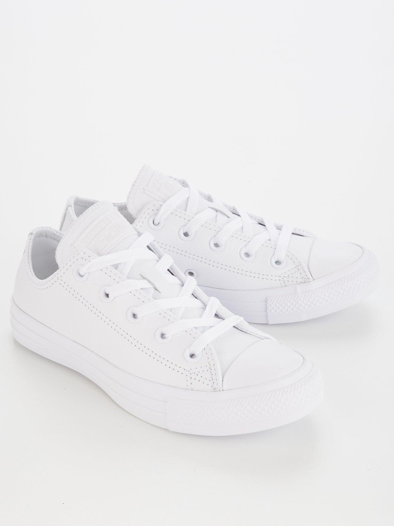 Image 3 of 7 of Converse Leather Ox Trainers - White