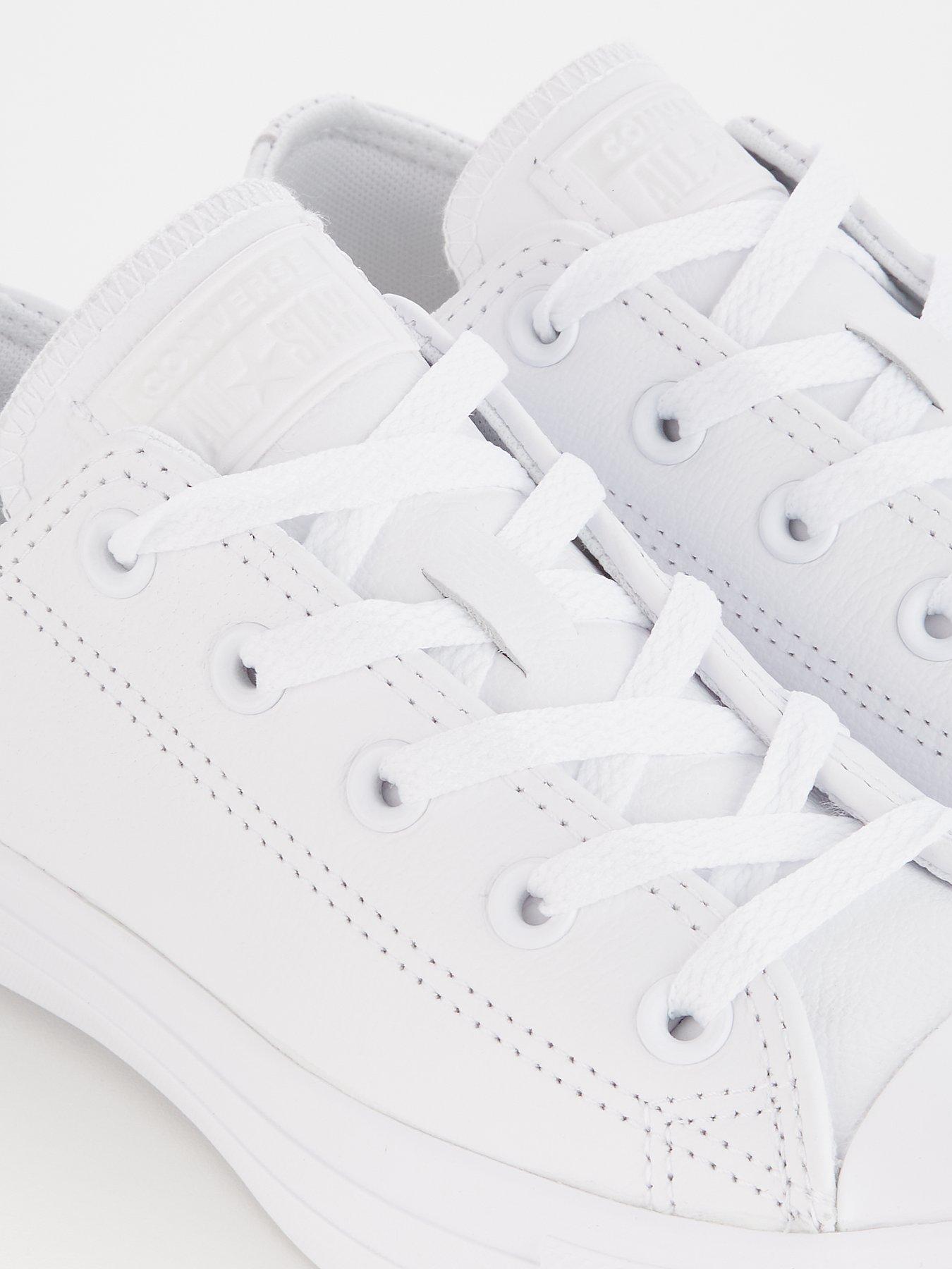 Image 6 of 7 of Converse Leather Ox Trainers - White