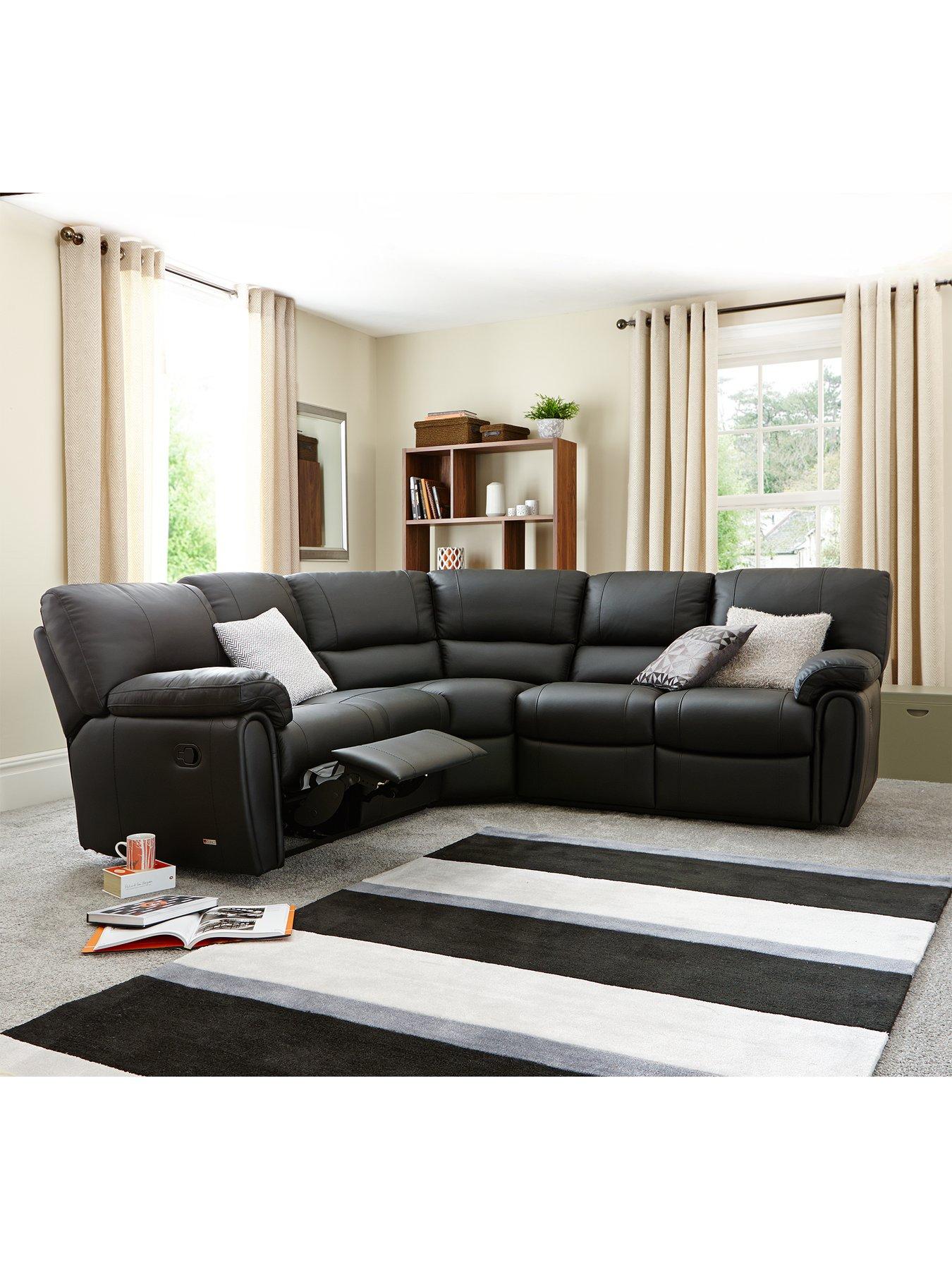 very-home-leighton-leatherfaux-leather-high-backnbsppower-recliner-corner-group-sofa-blackstillFront