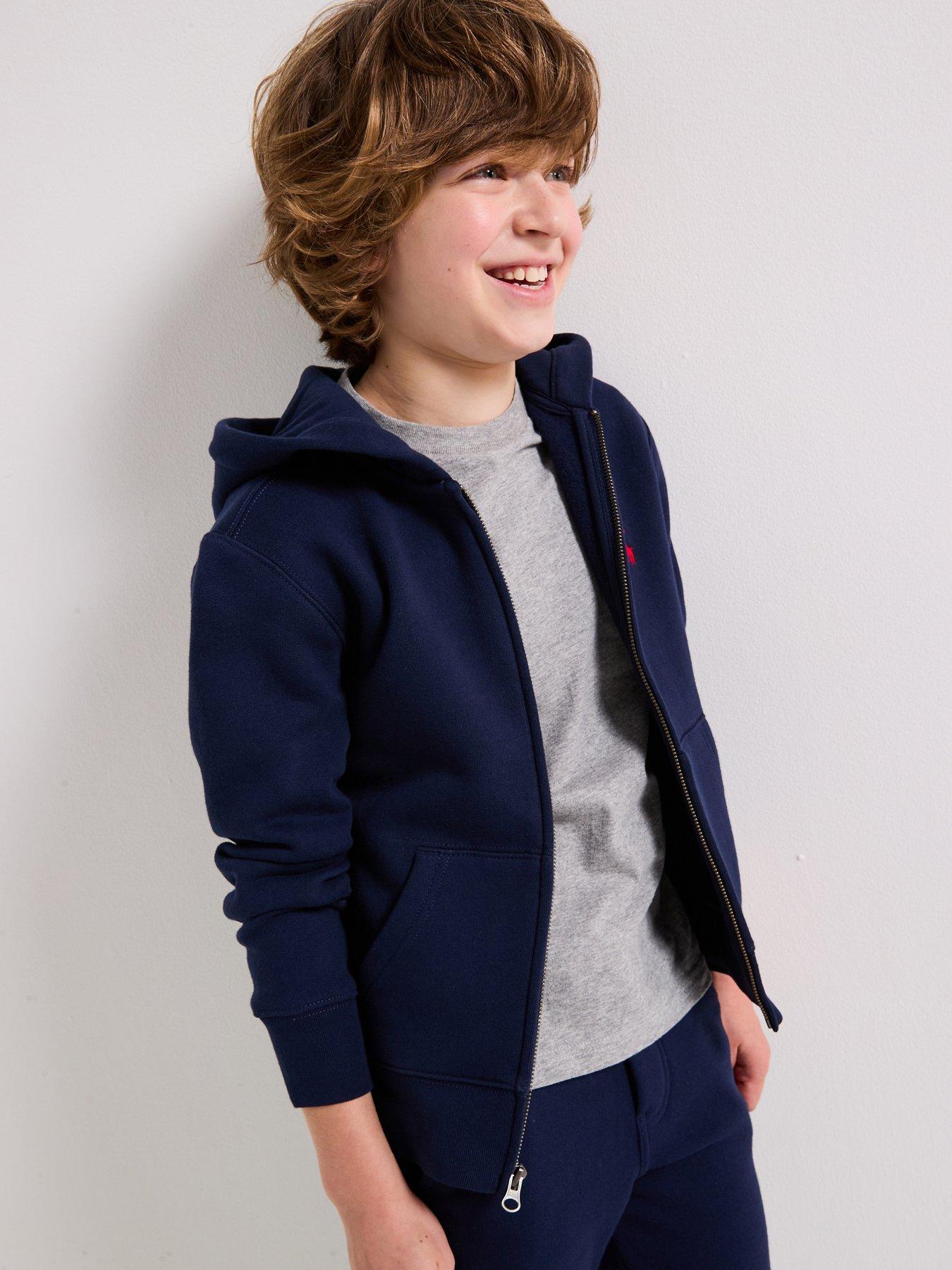 undefined Ralph Lauren Boys Classic Zip Through Hooded Top