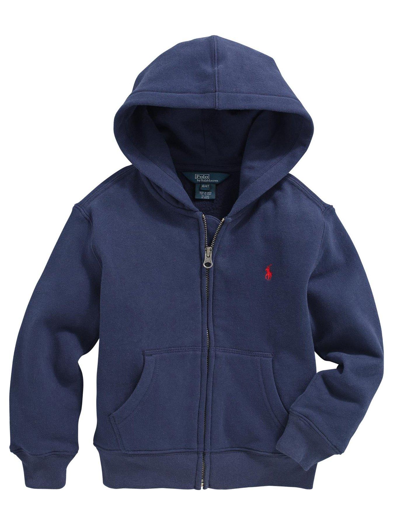 Ralph Lauren Boys Classic Zip Through Hooded Top