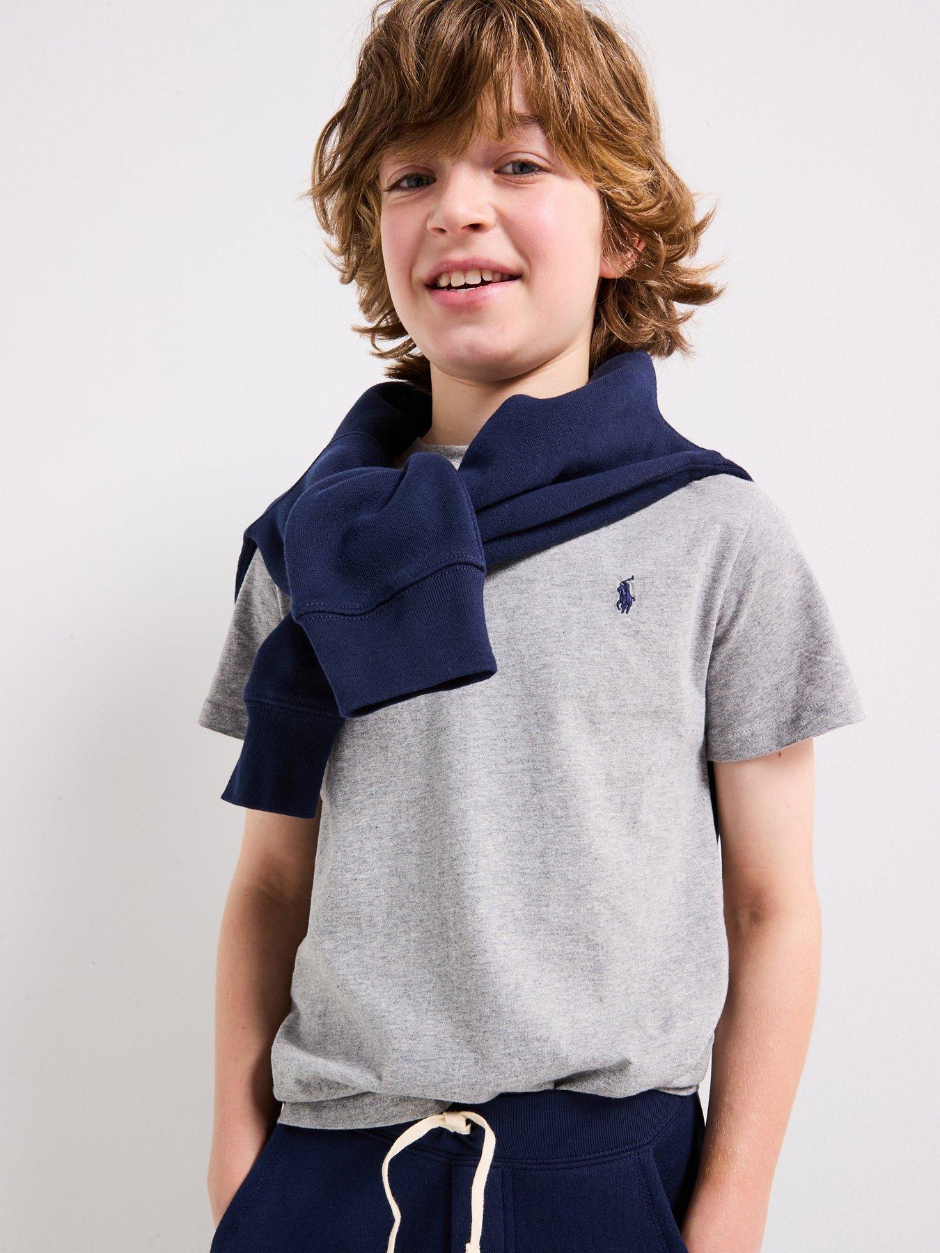 Polo Ralph Lauren Boys Classic Pony Logo T-Shirt - Grey Marl