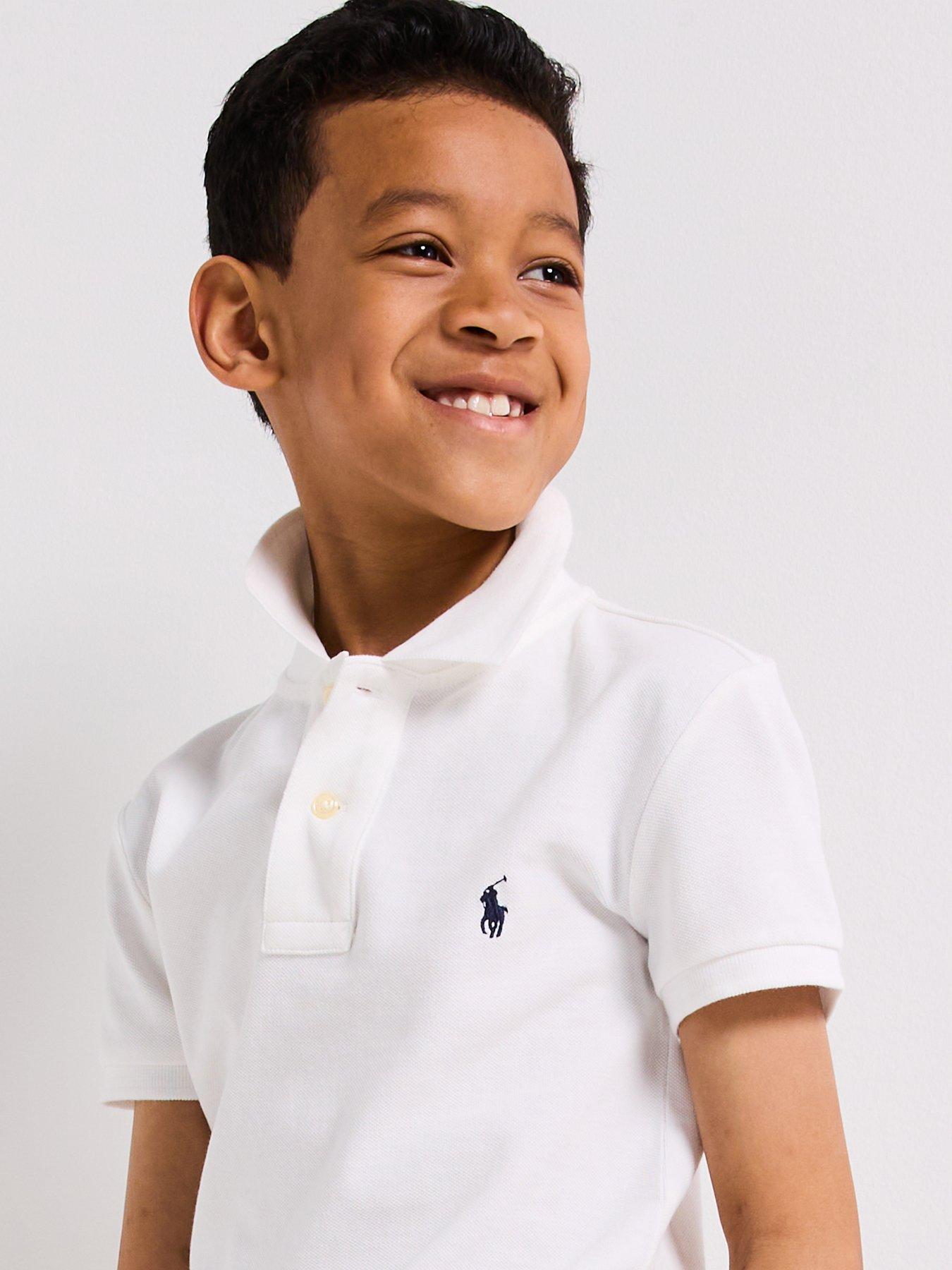 Image 3 of 6 of Polo Ralph Lauren Boys Classic Polo Shirt - White