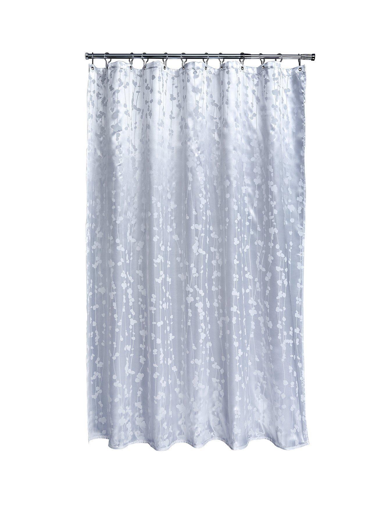 undefined Metallic Leaf Shower Curtain