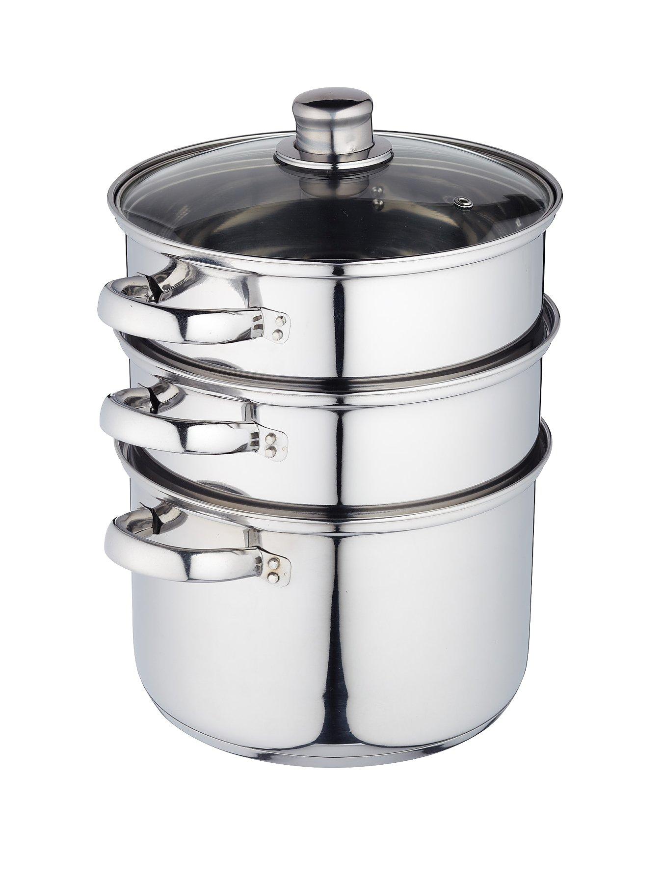 Image 2 of 3 of KitchenCraft 3-Tier 22 cm Steamer - Stainless Steel