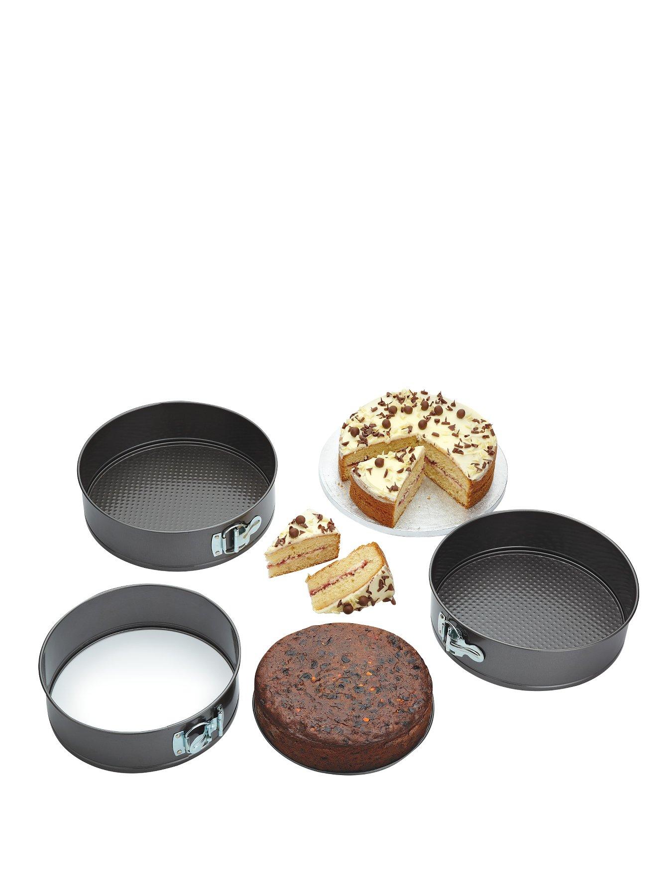 Image 2 of 3 of KitchenCraft 3-Piece Non-Stick Spring Form Cake Tin Set