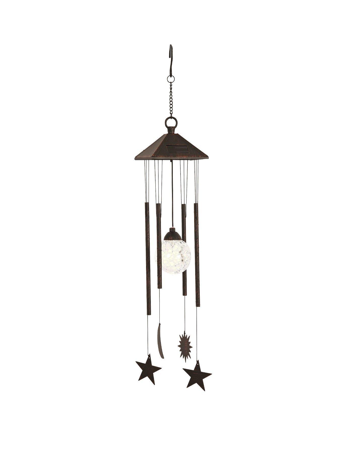 Image 1 of 3 of Smart Solar Sun, Moon and Stars Windchime and Light