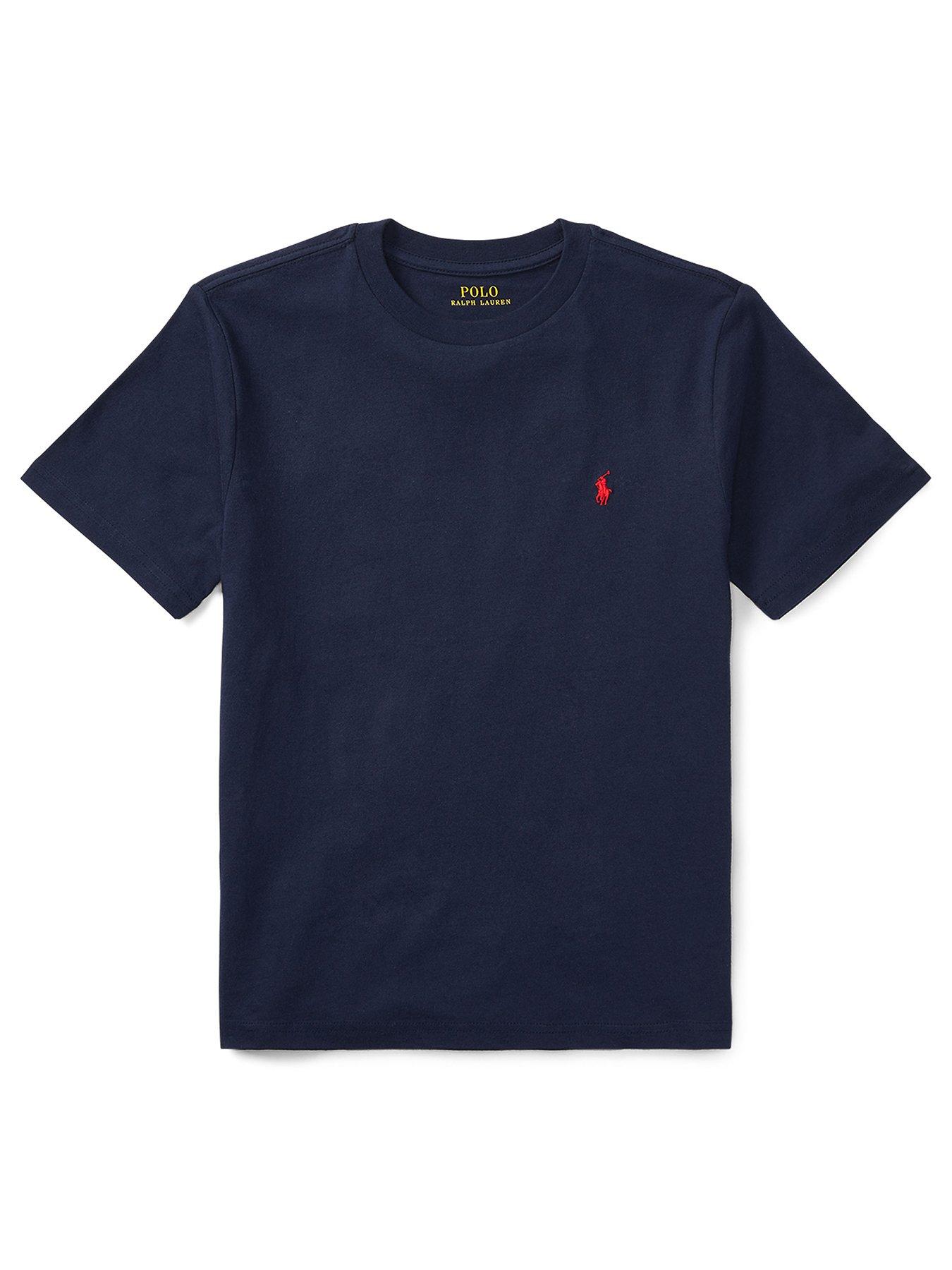 Image 1 of 2 of Polo Ralph Lauren Boys Classic Pony T-Shirt - Navy