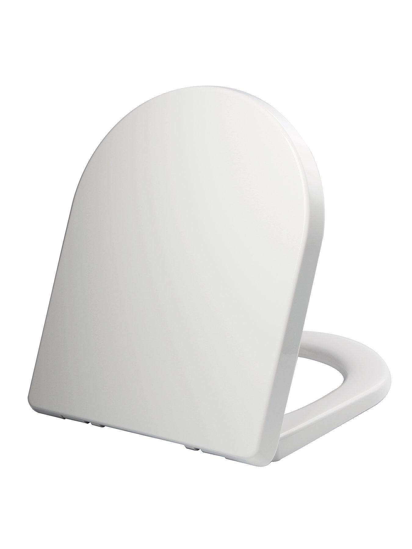 Image 3 of 4 of AQUALONA Thermoplast D Shaped Soft Close Toilet Seat