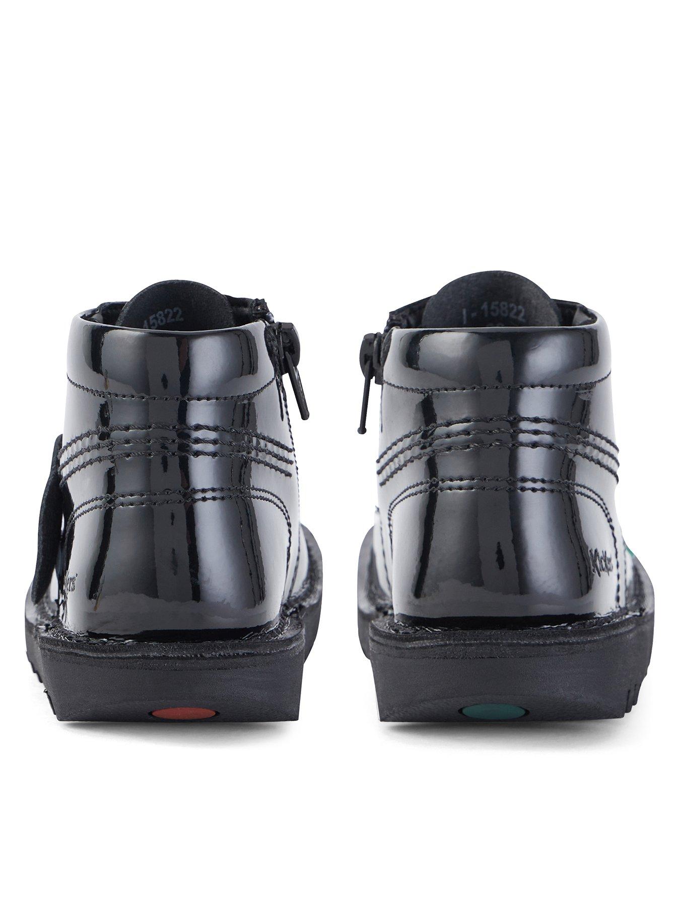 Image 2 of 7 of Kickers Kick Hi Patent Leather Shoe - Black