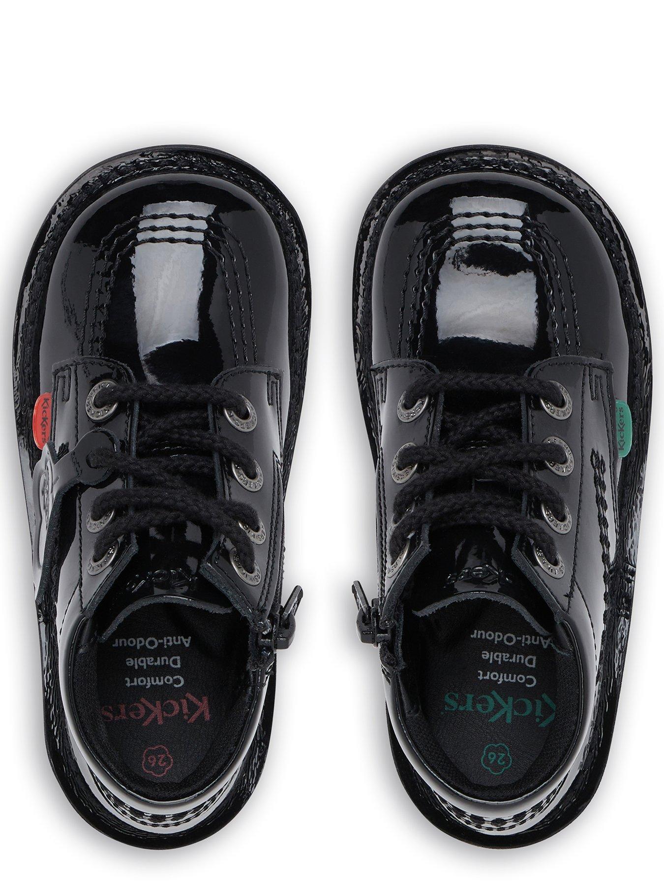 Image 5 of 7 of Kickers Kick Hi Patent Leather Shoe - Black