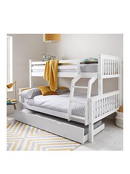 very-home-novara-detachable-trio-bunk-bed-with-mattress-options-buy-amp-savenbspndash-white--nbspexcludes-trundle