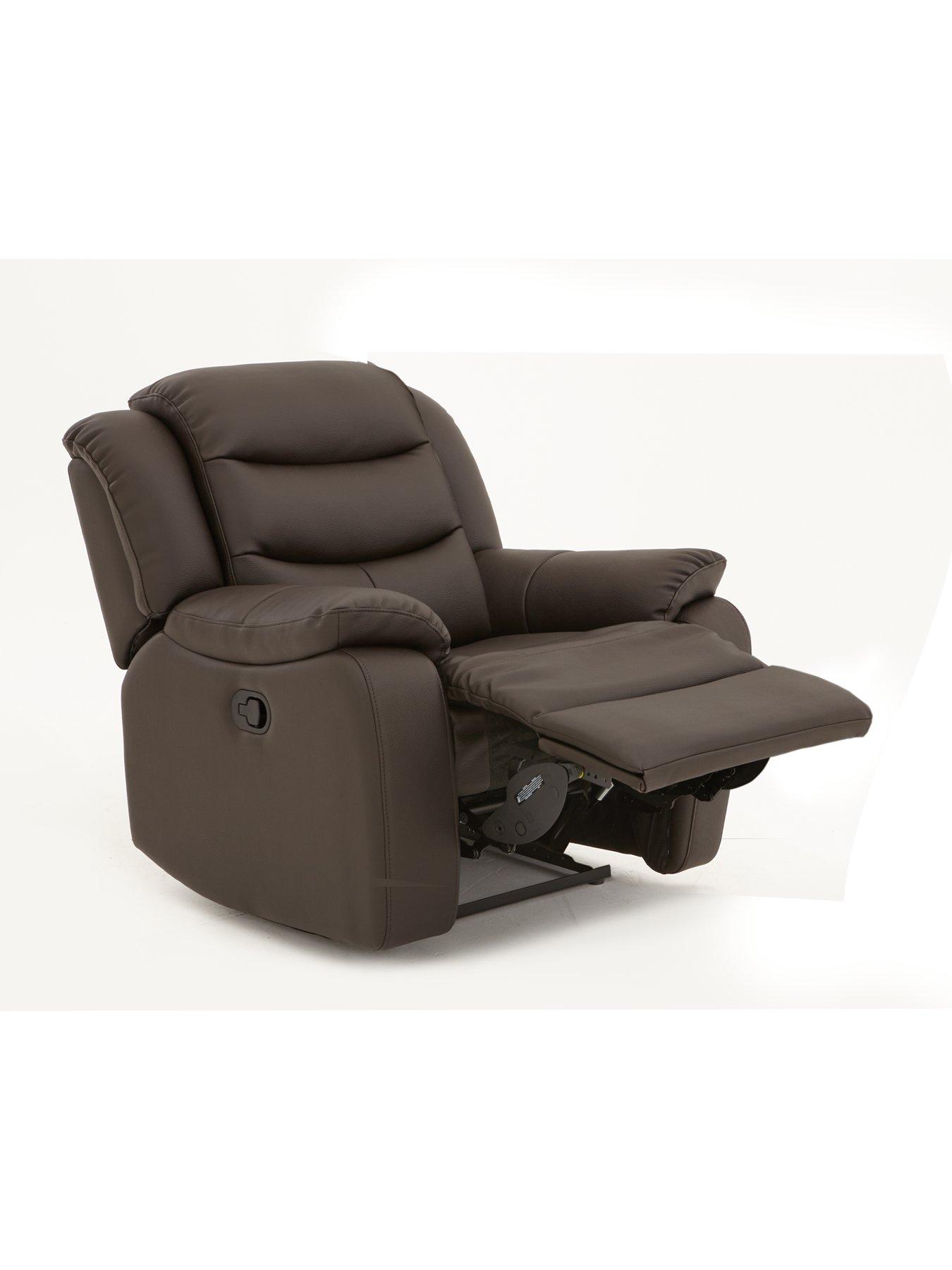 Image 3 of 5 of The Very Collection Rothbury&nbsp;Luxury Faux Leather High Back Manual Recliner Armchair&nbsp;- FSC&reg; Certified