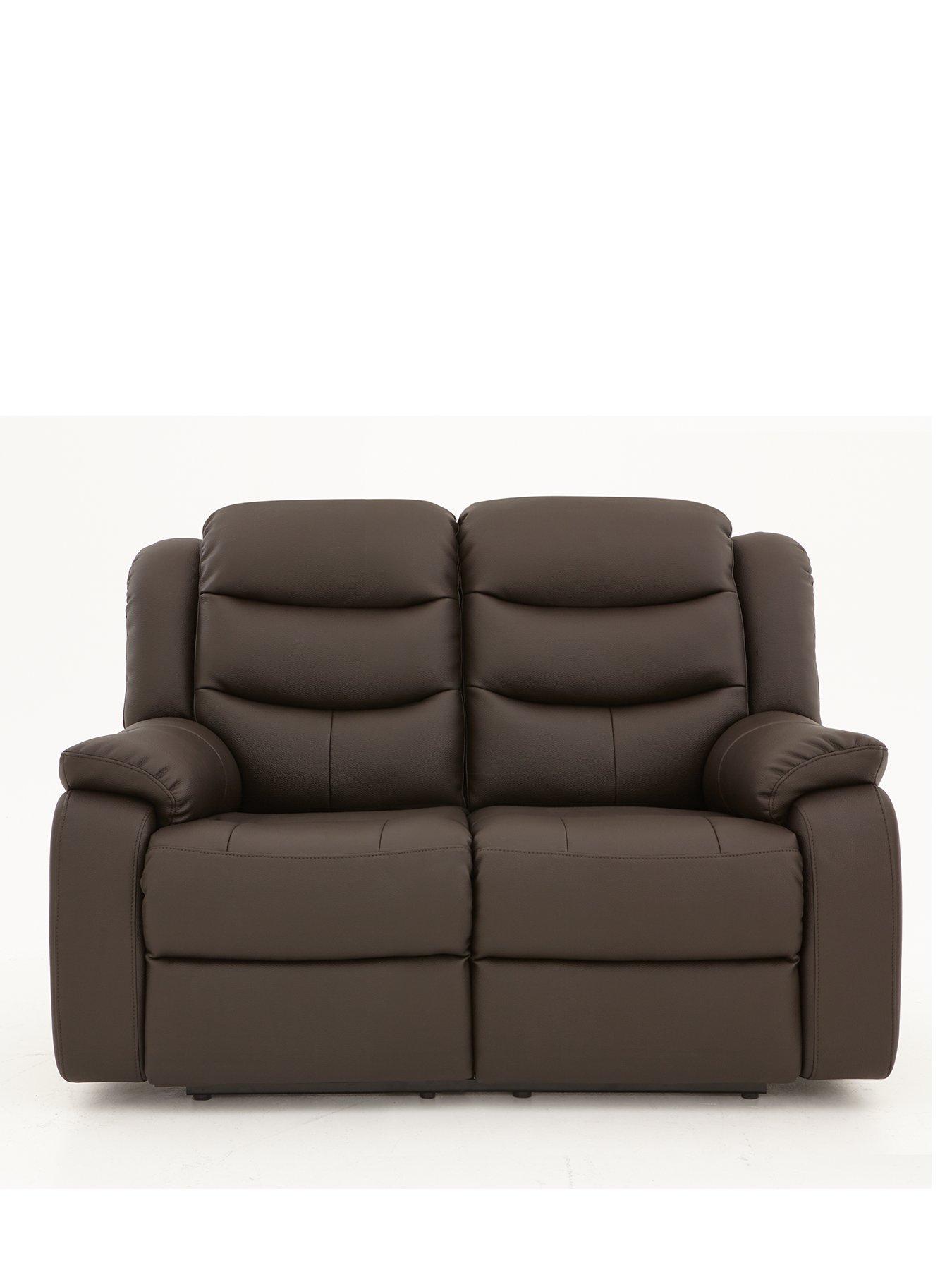The Very Collection Rothbury Luxury Faux Leather 2 Seater High Back Manual Recliner Sofa - FSC® Certified