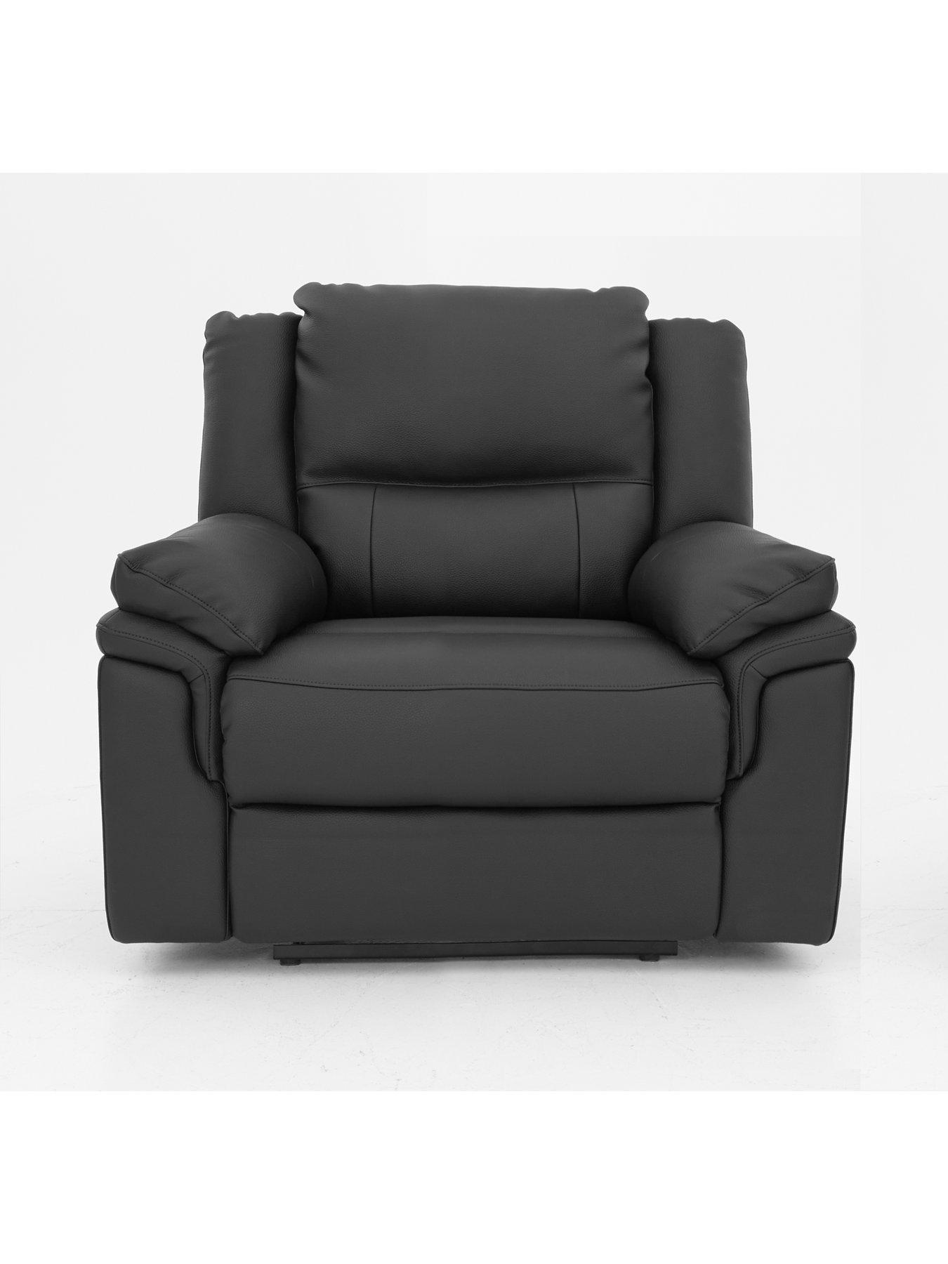 Very Home Albion Luxury Faux Leather High Back Manual Recliner Armchair