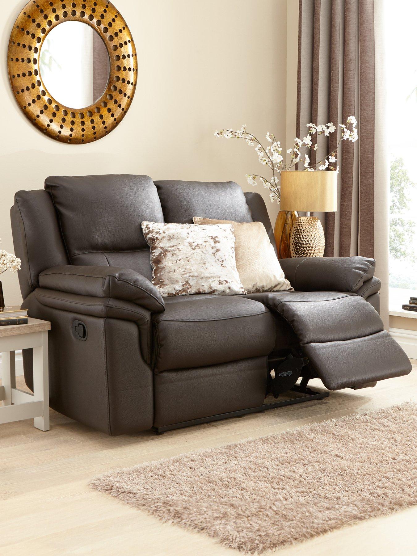 The Very Collection Albion Luxury Faux Leather 2 Seater High Back Manual Recliner Sofa - FSC® Certified