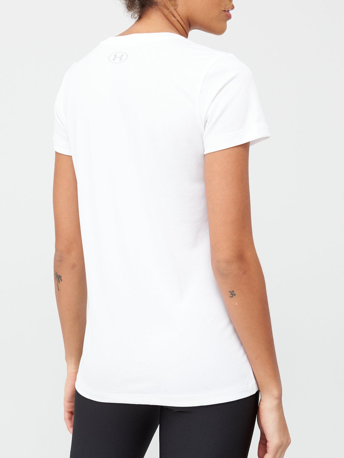 Image 2 of 4 of UNDER ARMOUR UA Tech V-Neck Tee - White