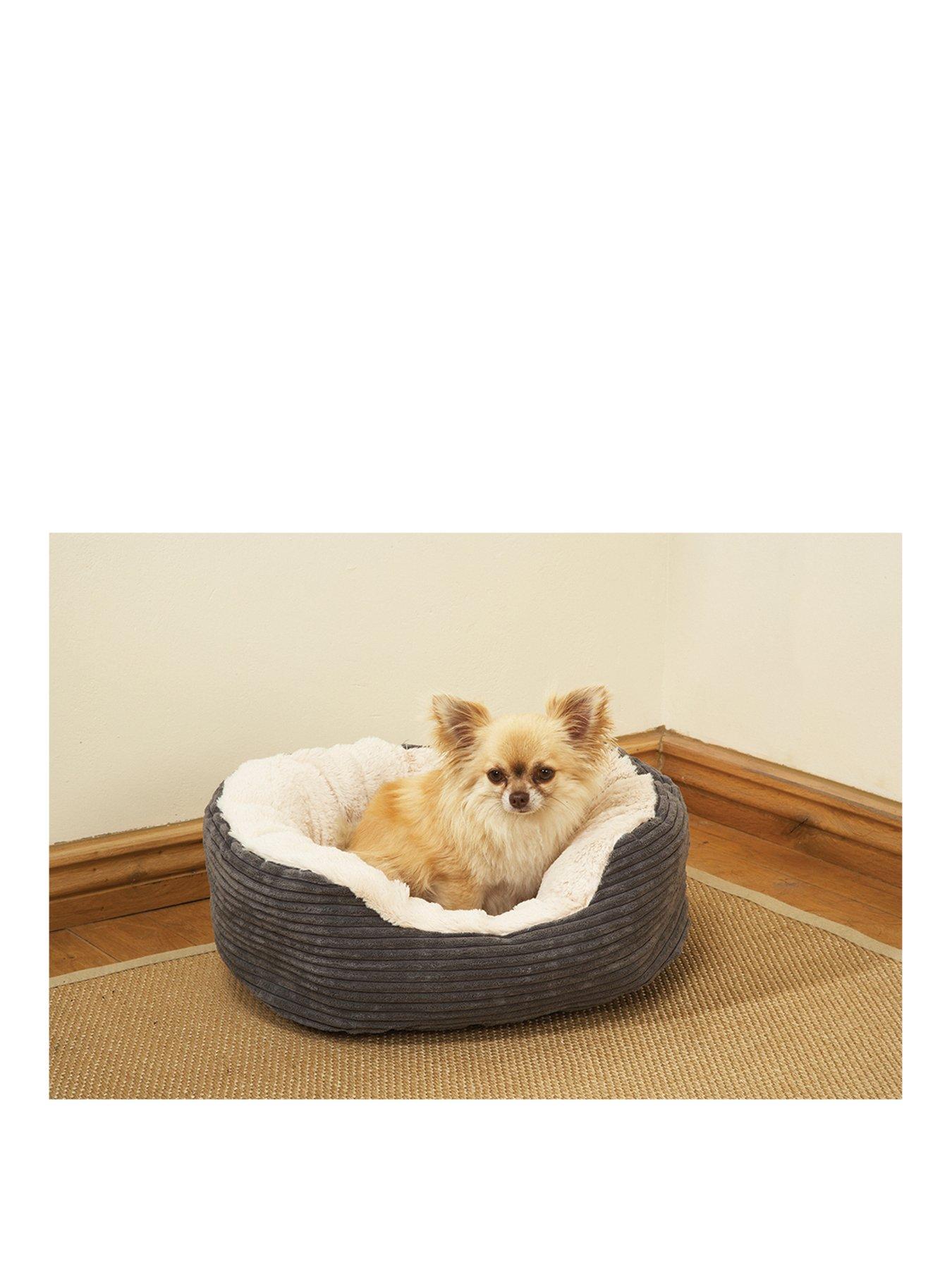 Rosewood Grey Jumbo Cord Cream Plush Dog Bed Very Ireland