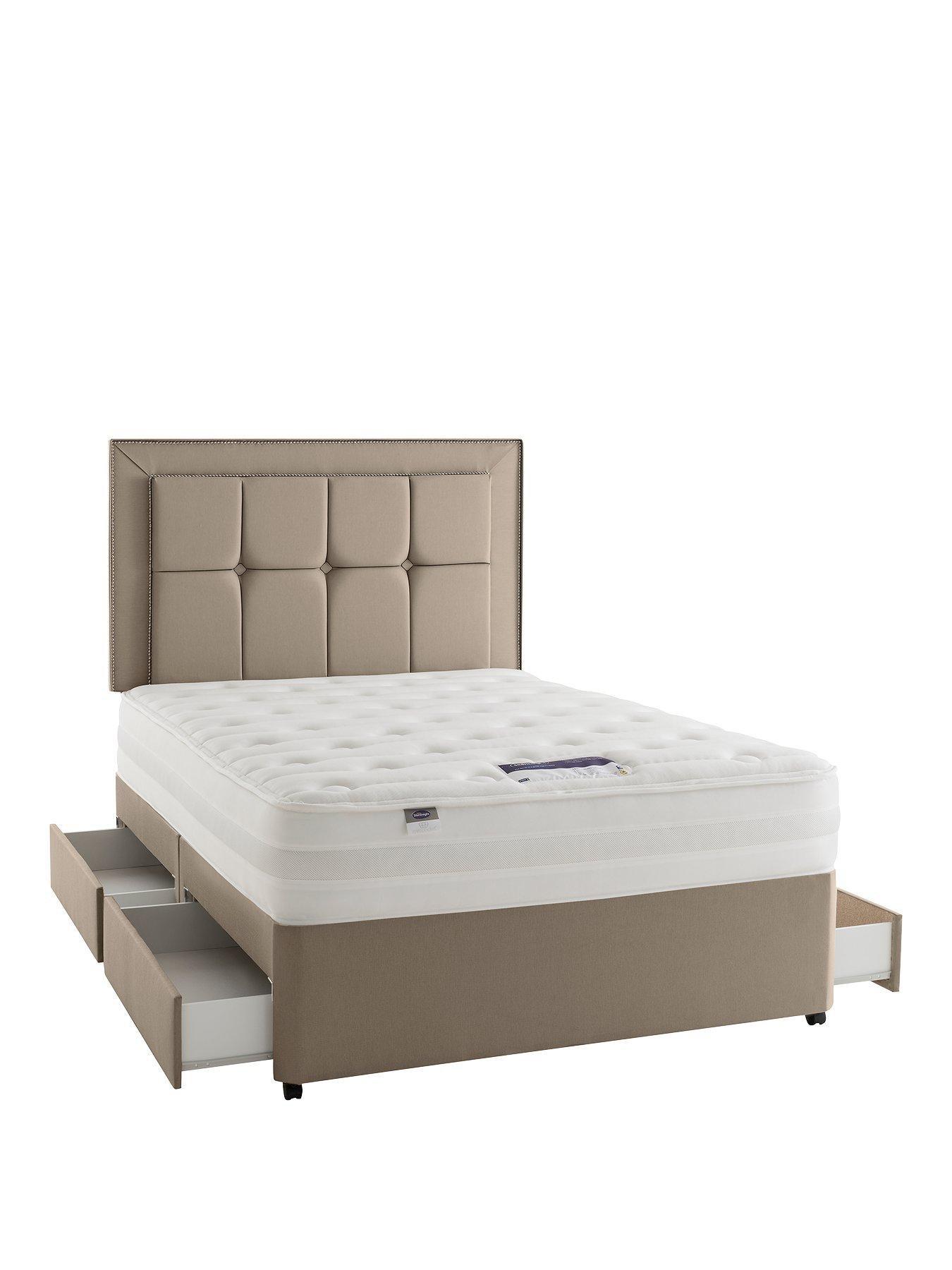 Image 1 of 3 of Silentnight 1400 Pocket Ortho&nbsp;Divan Bed with Storage Options&nbsp;- Firm