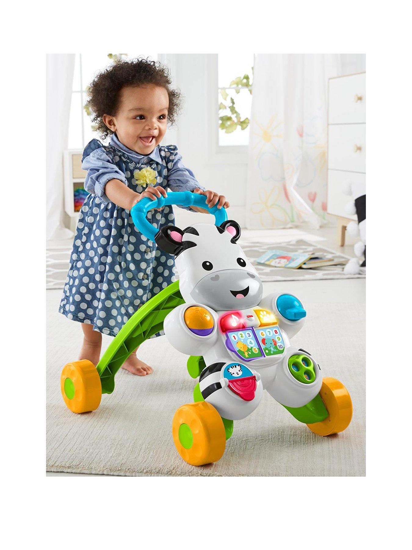 Image 1 of 6 of Fisher-Price Learn with Me Zebra Baby Walker