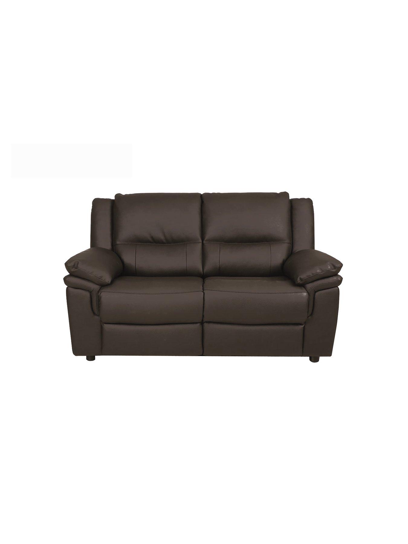 Very Home Albion Luxury Faux Leather High Back 2 Seater Sofa - FSC® Certified