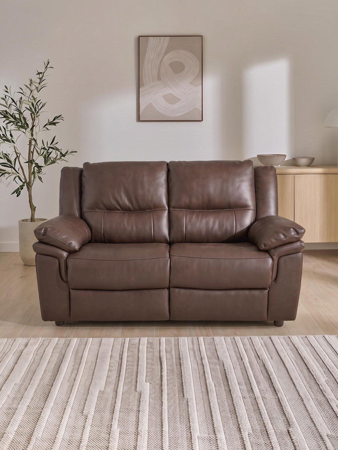 The Very Collection Albion Luxury Faux Leather High Back 2 Seater Sofa - FSC® Certified