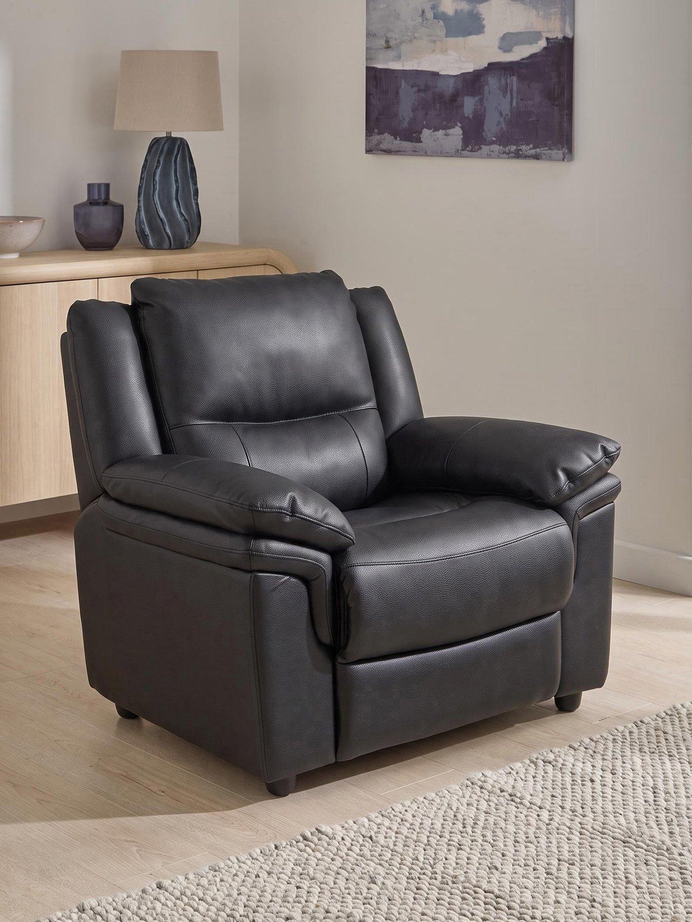 The Very Collection Albion Luxury Faux Leather High Back Armchair