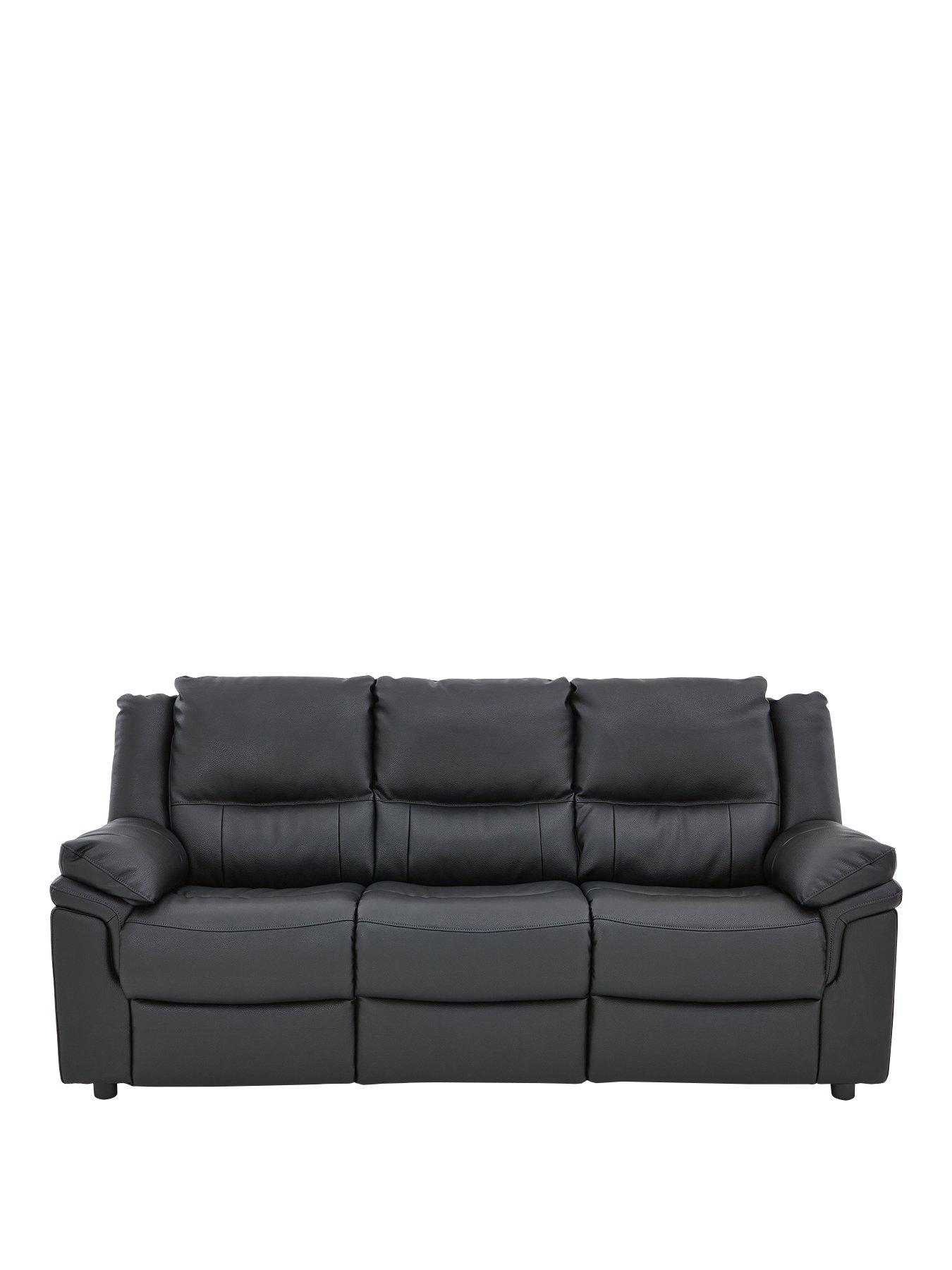 Image 2 of 6 of The Very Collection Albion Luxury Faux Leather High Back&nbsp;3 Seater Sofa&nbsp;- FSC&reg; Certified