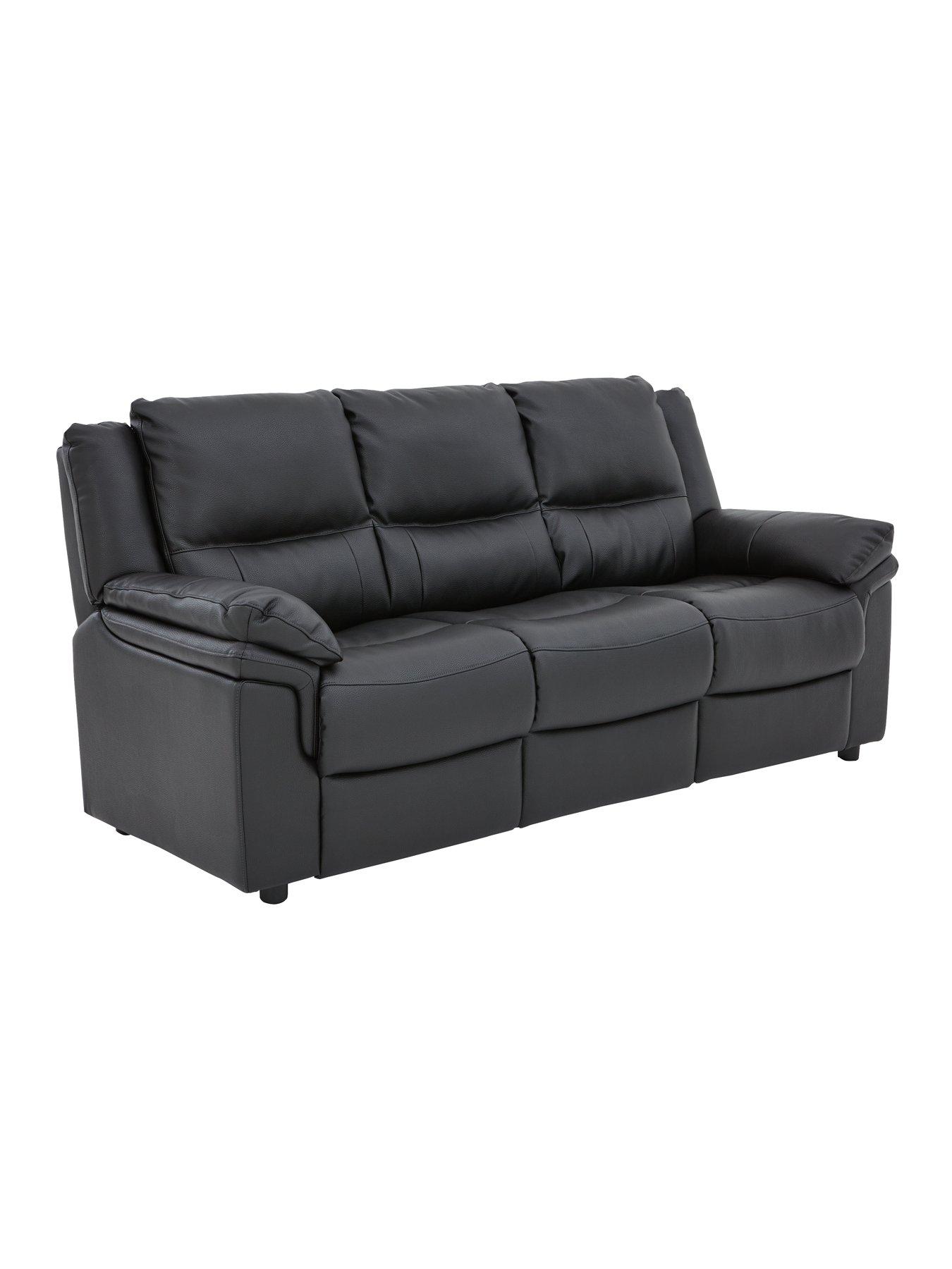 Image 3 of 6 of The Very Collection Albion Luxury Faux Leather High Back&nbsp;3 Seater Sofa&nbsp;- FSC&reg; Certified