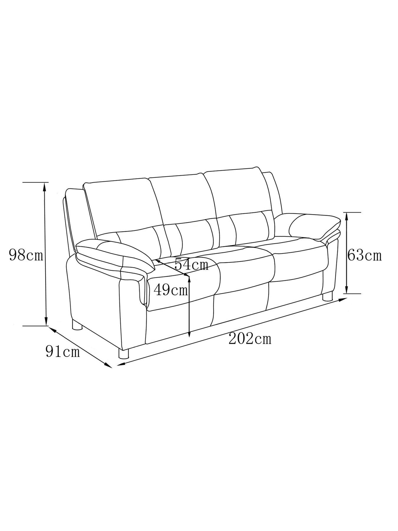 Image 5 of 6 of The Very Collection Albion Luxury Faux Leather High Back&nbsp;3 Seater Sofa&nbsp;- FSC&reg; Certified