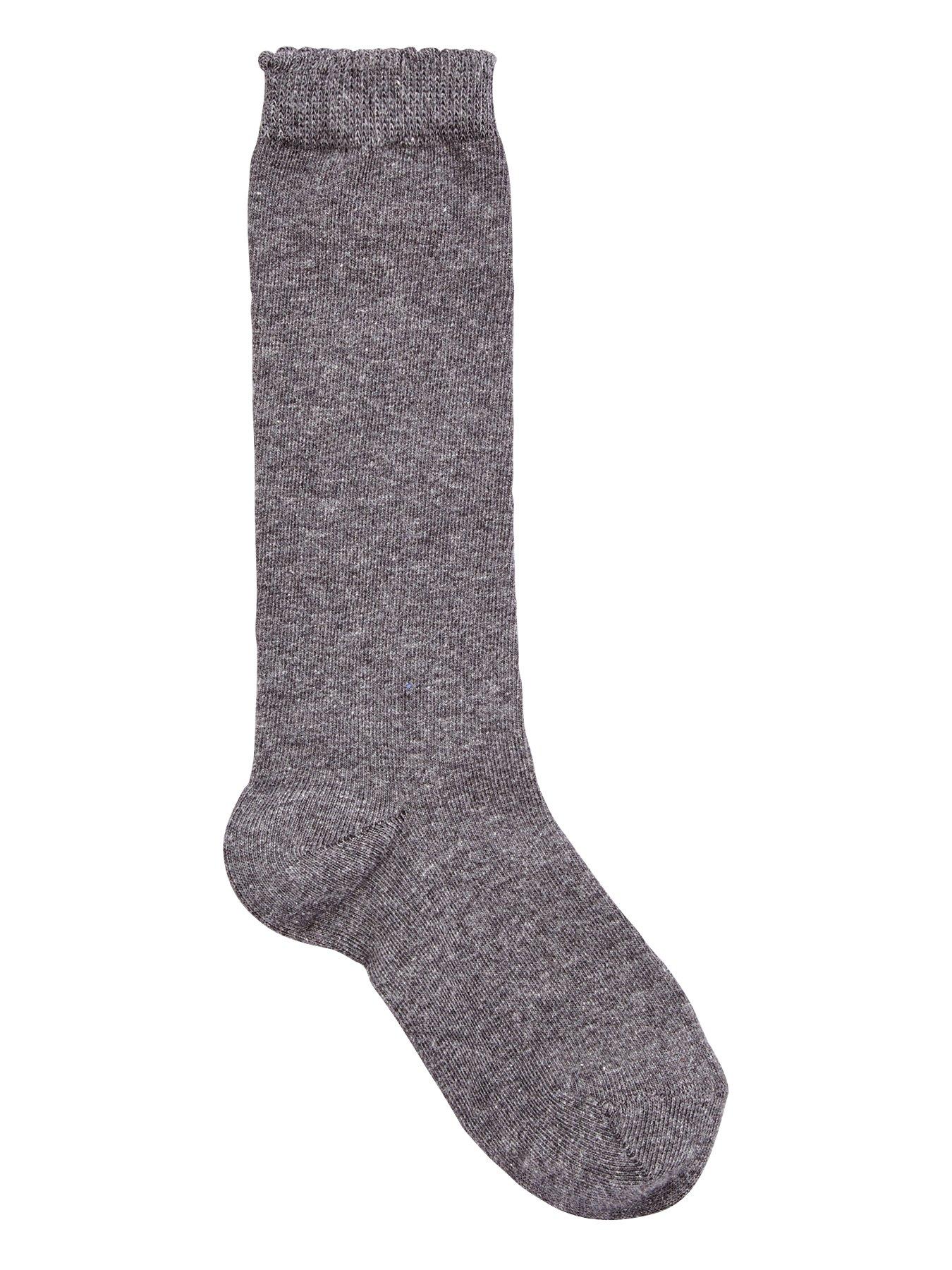 Image 2 of 3 of The Very Collection Girls 5 Pack Cotton-Rich Knee High Socks - Grey