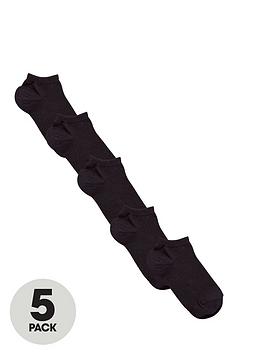 everyday-5-pack-unisex-trainer-liner-socks-black