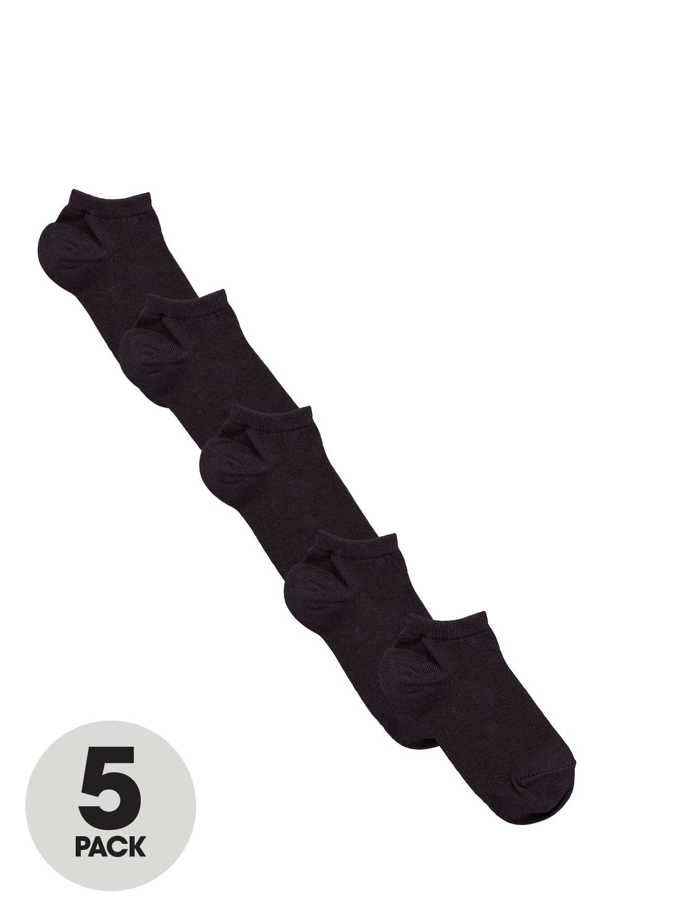 the-very-collection-5-pack-unisex-trainer-liner-socks-black