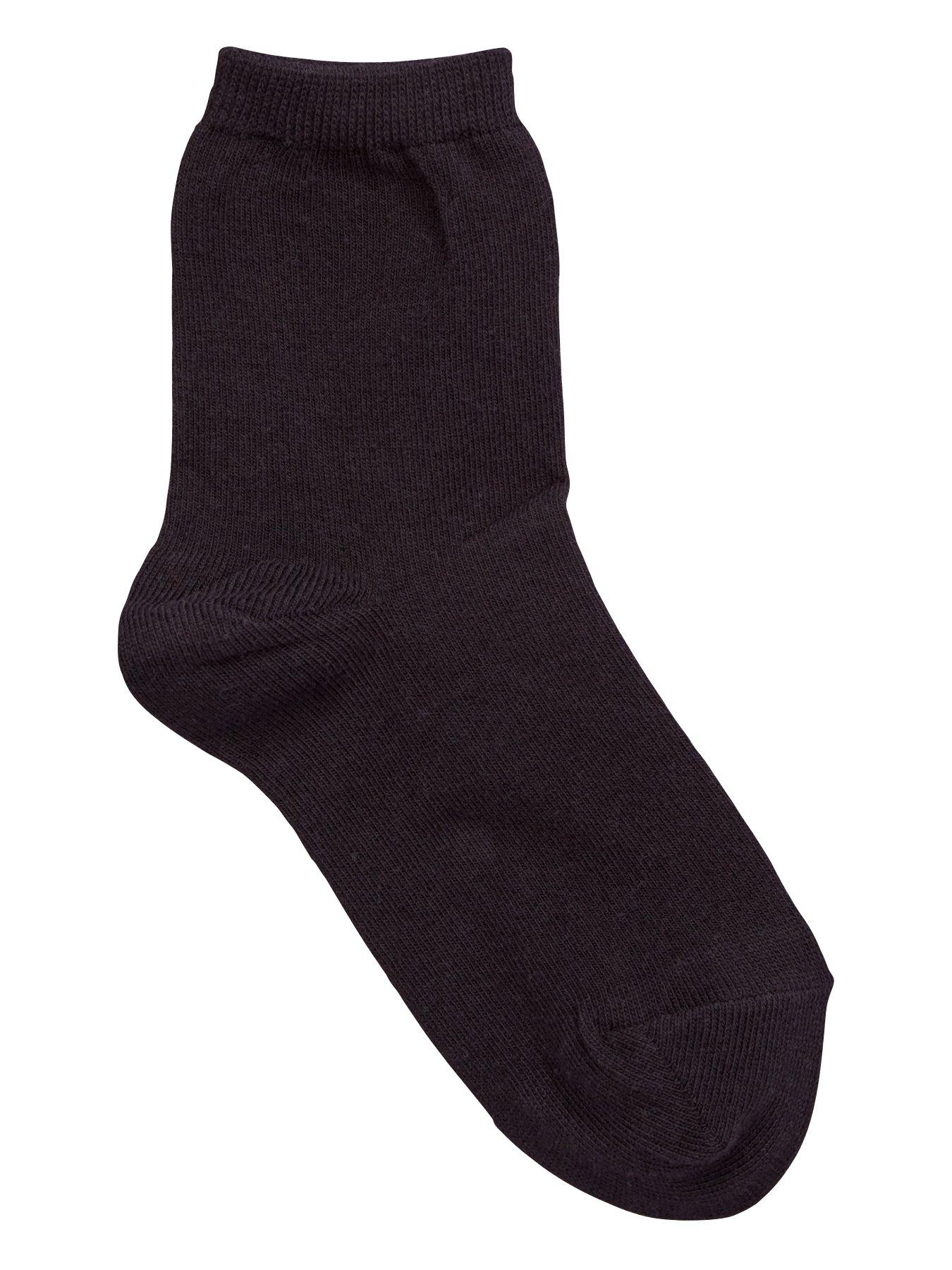 Image 2 of 3 of The Very Collection Girls 7 Pack Cotton-Rich Stretch Ankle Socks - Black