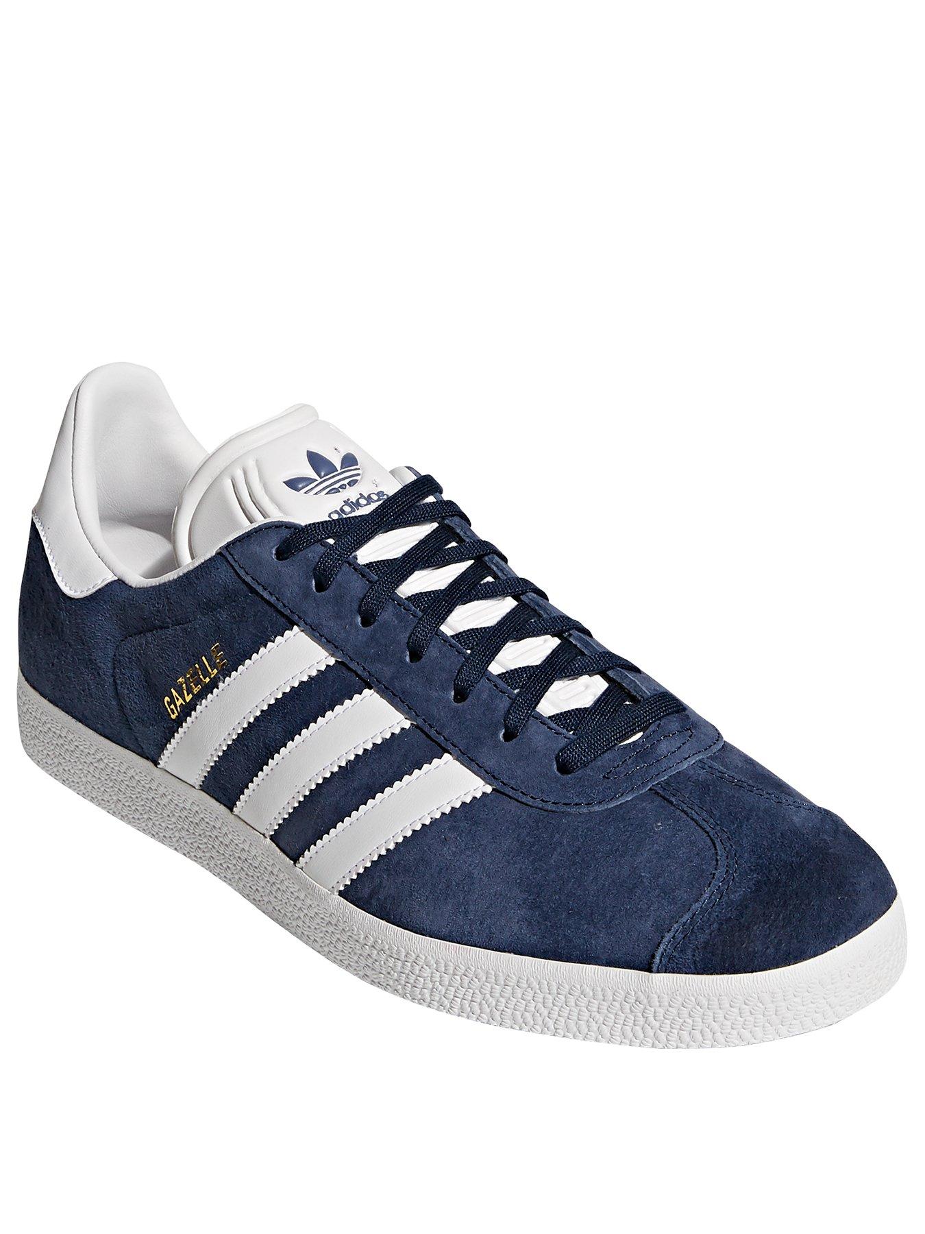 NEW w/BOX ADIDAS MEN SZ 7 GAZELLE UNISEX CASUAL SNEAKER BLUE SUEDE STITCH  TURN