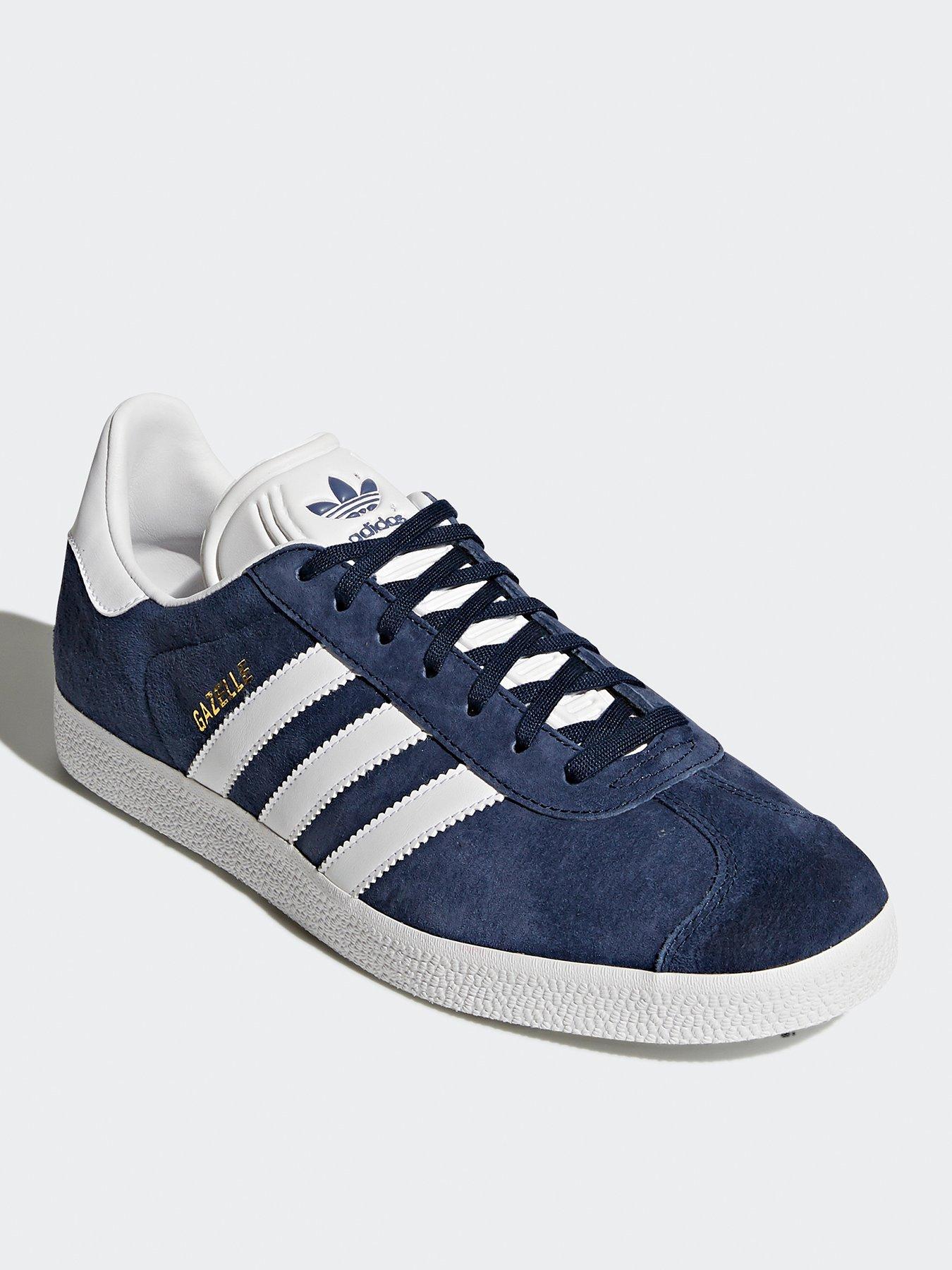 Image 3 of 8 of adidas Originals Gazelle Trainers - Navy