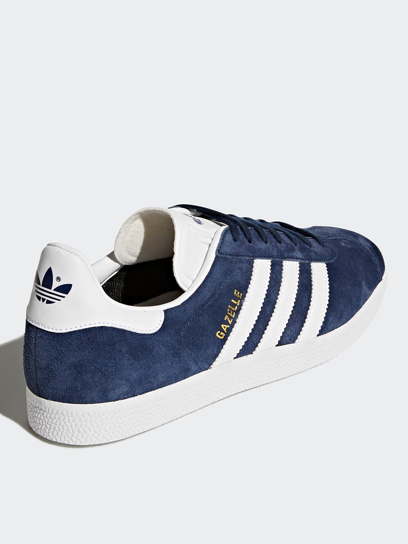 Image 4 of 8 of adidas Originals Gazelle Trainers - Navy