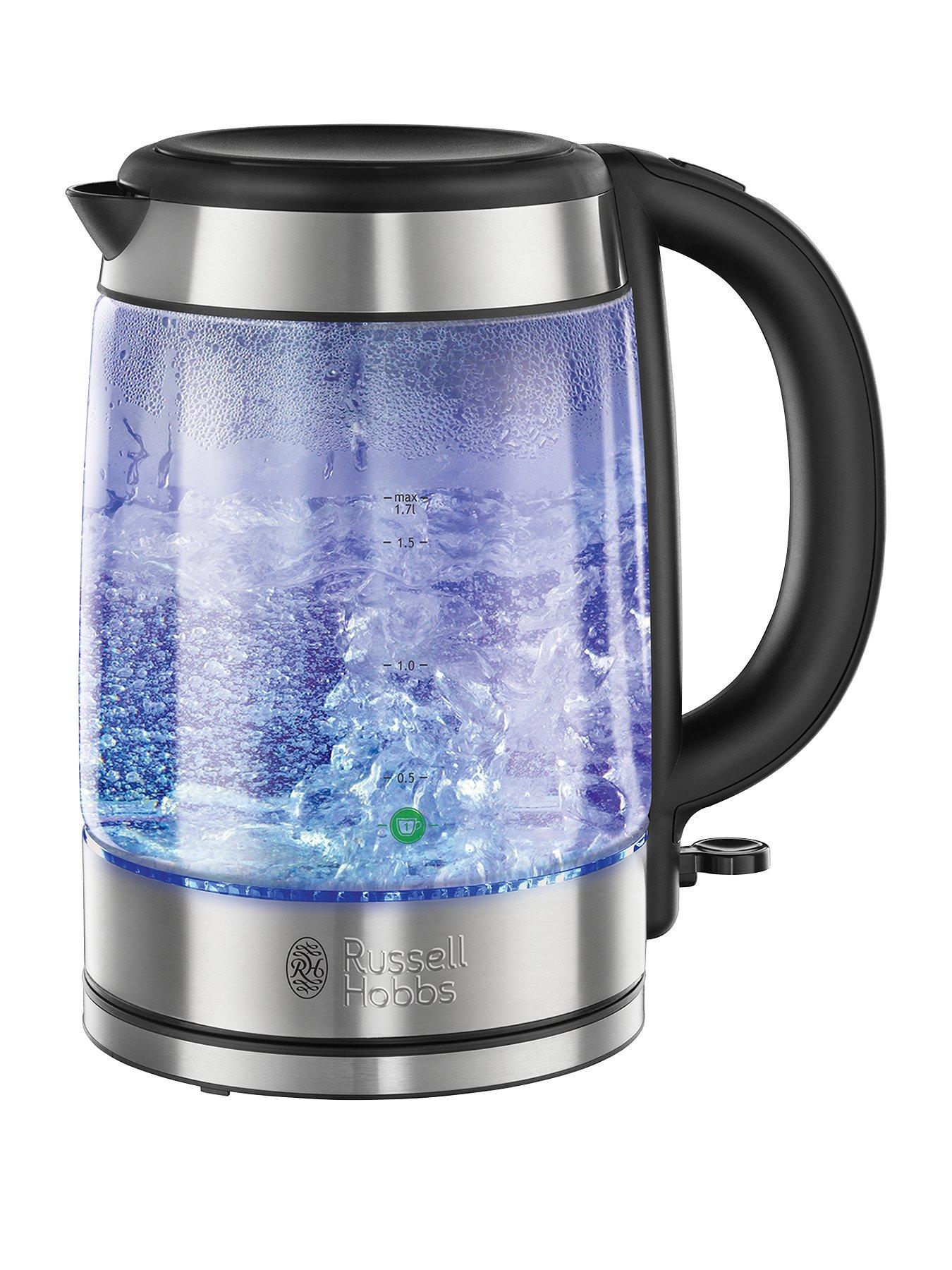 Image of Russell Hobbs Illuminating Black Glass Kettle - 21600-10
