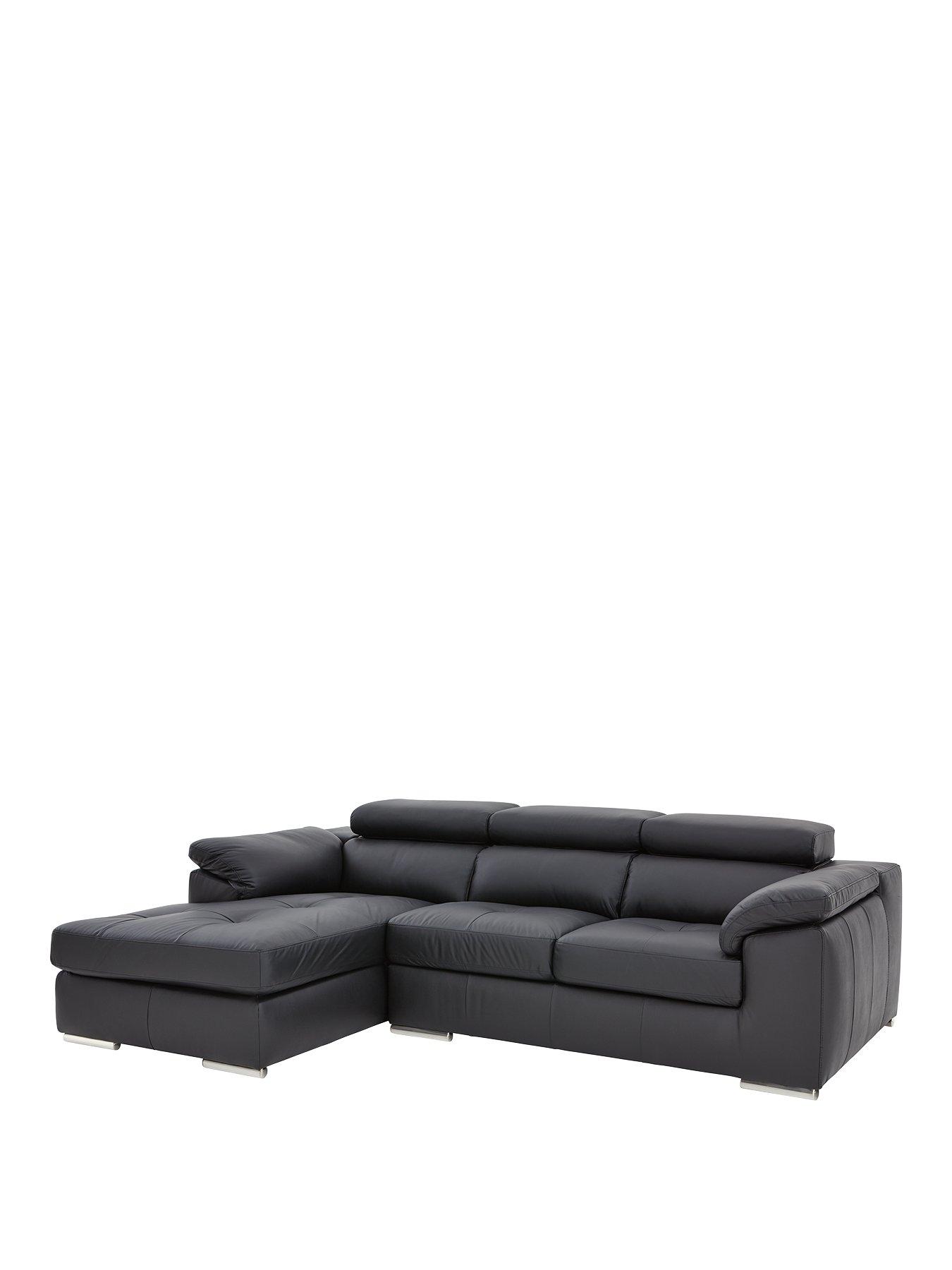 Image 2 of 4 of The Very Collection Brady 100% Premium Leather 3&nbsp;Seater Left-Hand Chaise Sofa&nbsp;- FSC&reg; Certified