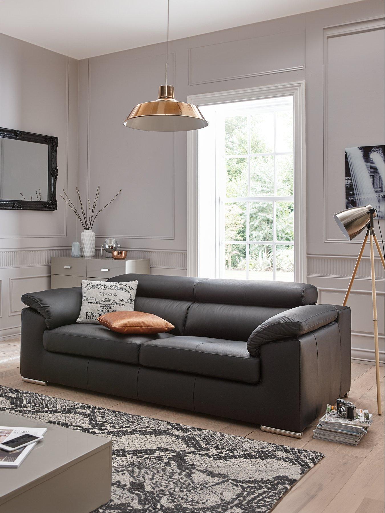 The Very Collection Brady 100% Premium Leather 3 Seater Sofa - FSC® Certified