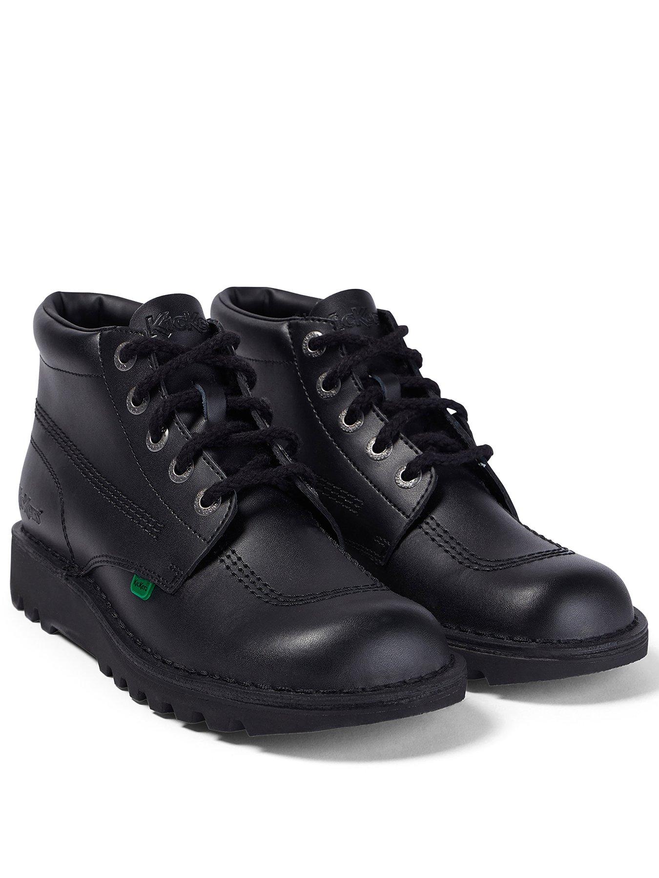 Image 3 of 7 of Kickers Mens Leather Lace-Up Chunky Sole Boots - Black